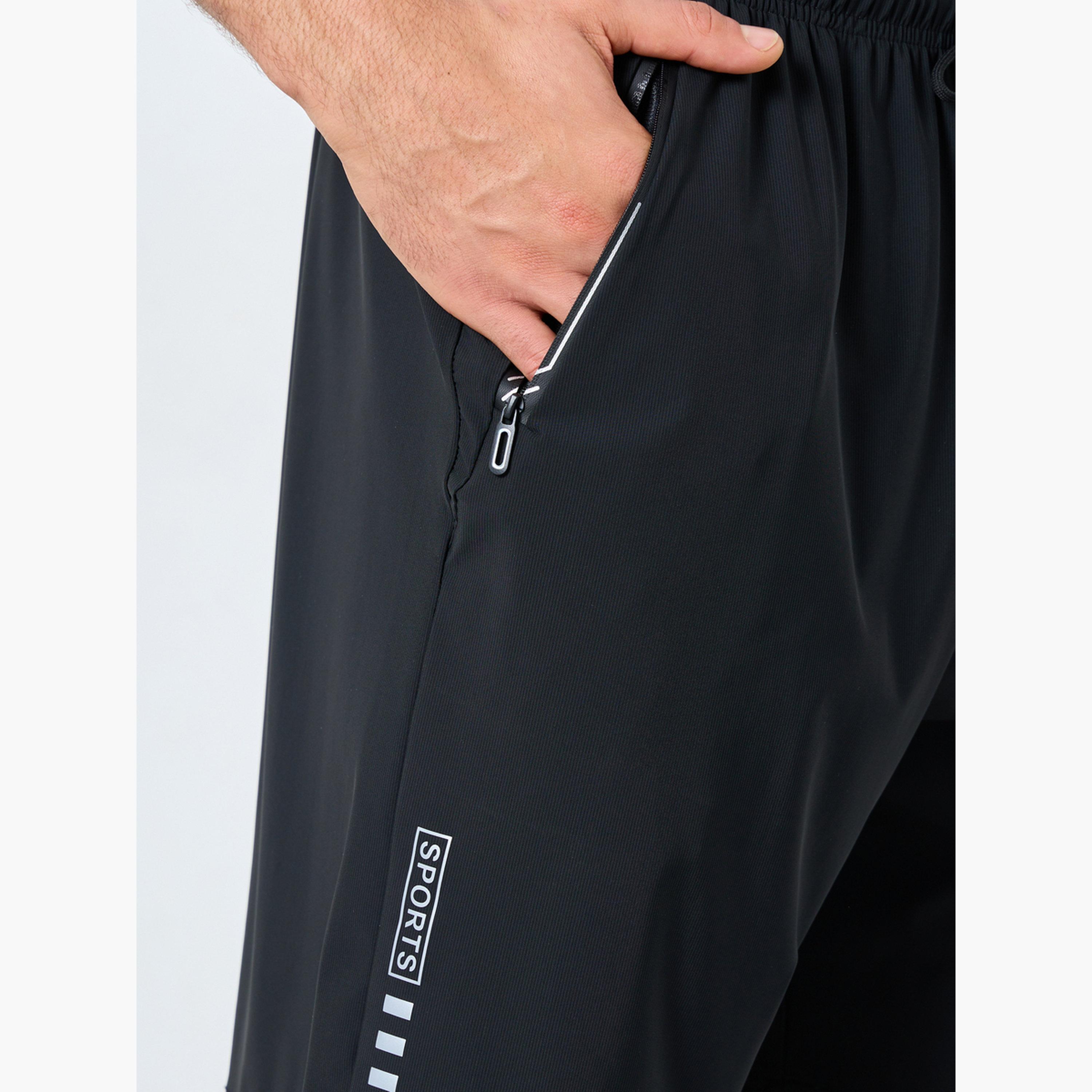 Styli Men Black Regular Fit Shorts-men-clothing-sportswearandactivewear-bottoms-shorts-image-4