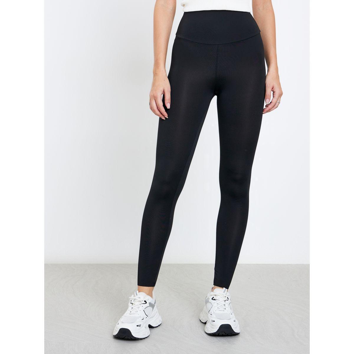 Take Two Black Solid Mid Rise Leggings-women-clothing-bottoms-leggings-image-2