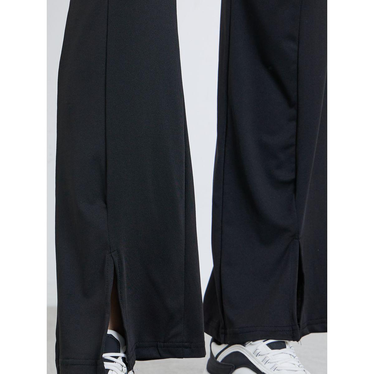 Take Two Black Plain Flared Leggings-women-clothing-leggings-image-3