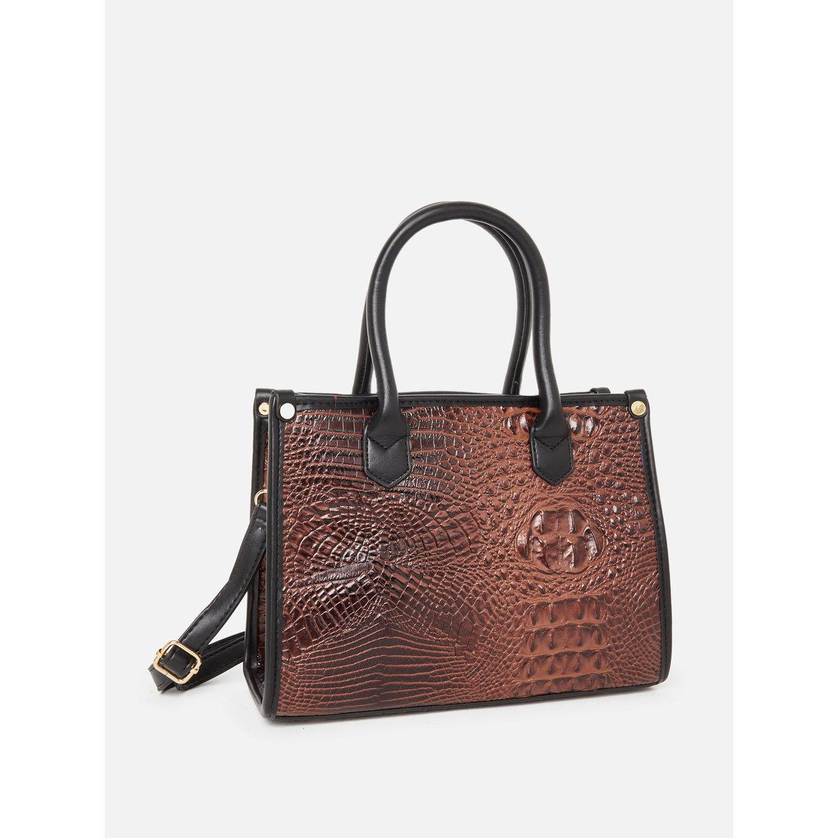 Take Two Croc Skin Double Top Handles Handbag with Purse Set-women-bagsandwallets-handbags-image-2