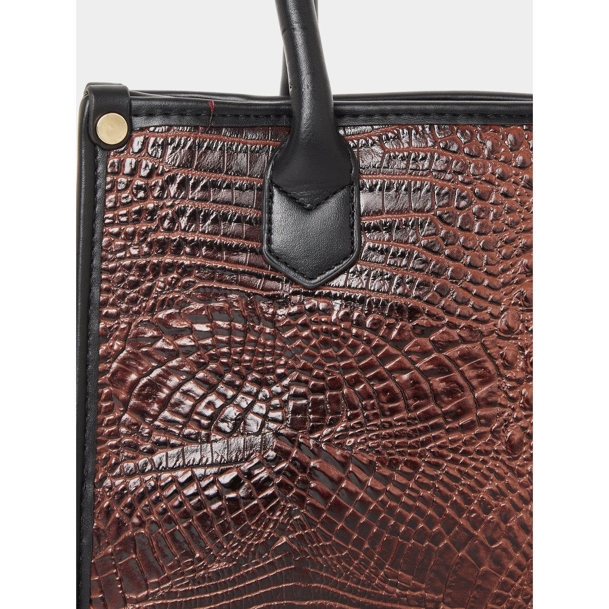 Take Two Croc Skin Double Top Handles Handbag with Purse Set-women-bagsandwallets-handbags-image-4