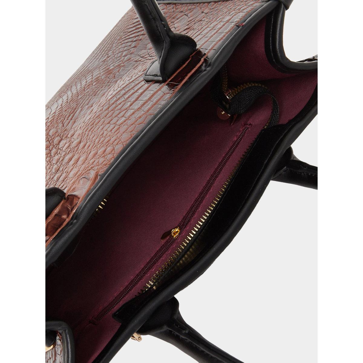 شنطة يد بملمس جلد التماسح مع محفظة صغيرة-women-bagsandwallets-handbags-image-5