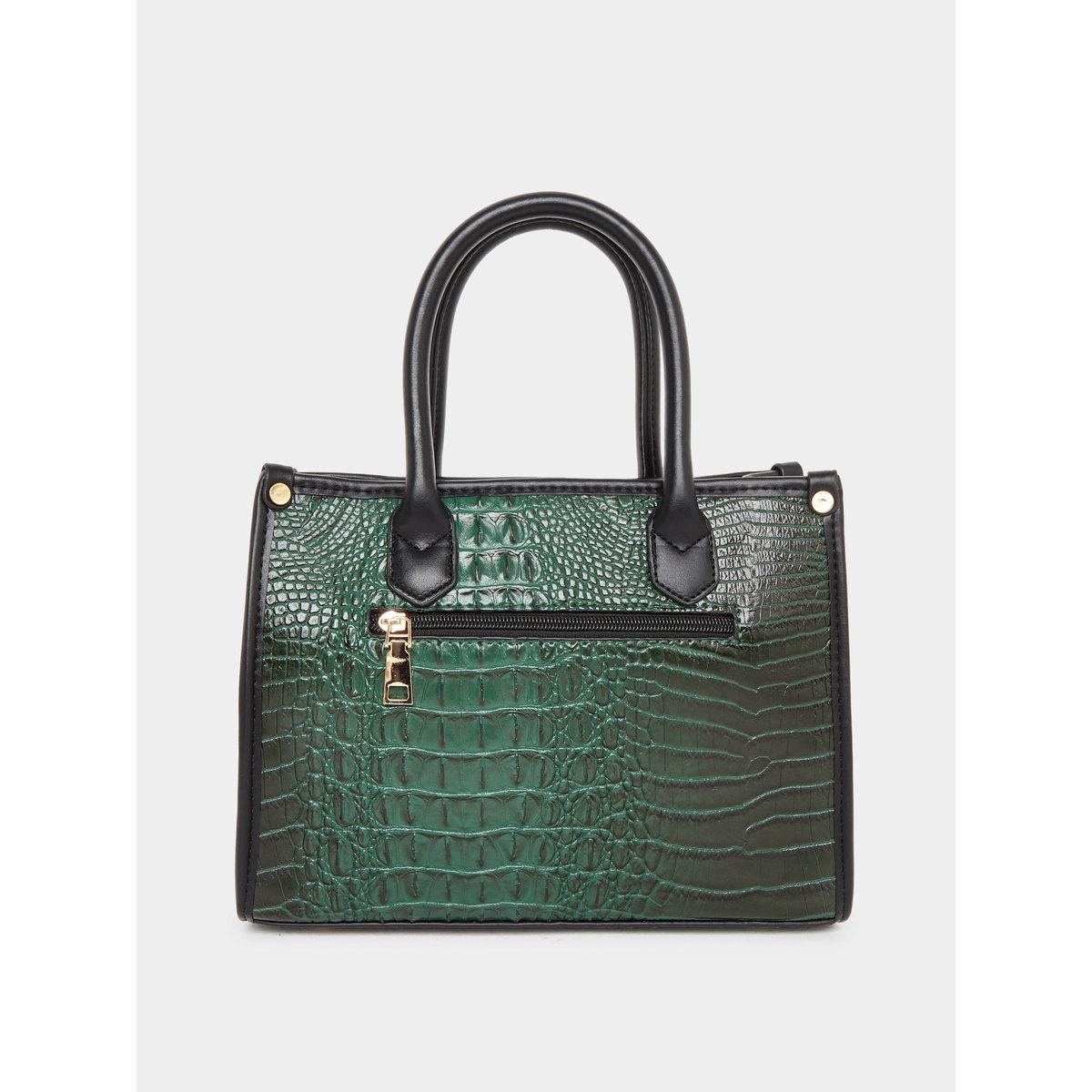 Take Two Croc Skin Double Top Handles Handbag with Purse Set-women-bagsandwallets-handbags-image-3