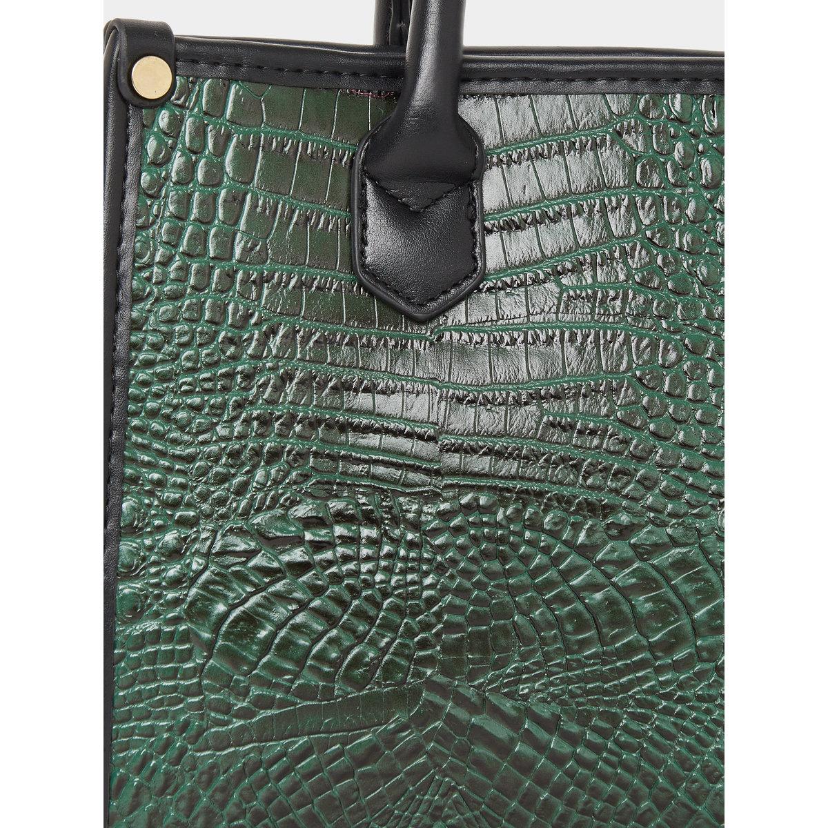 Take Two Croc Skin Double Top Handles Handbag with Purse Set-women-bagsandwallets-handbags-image-4