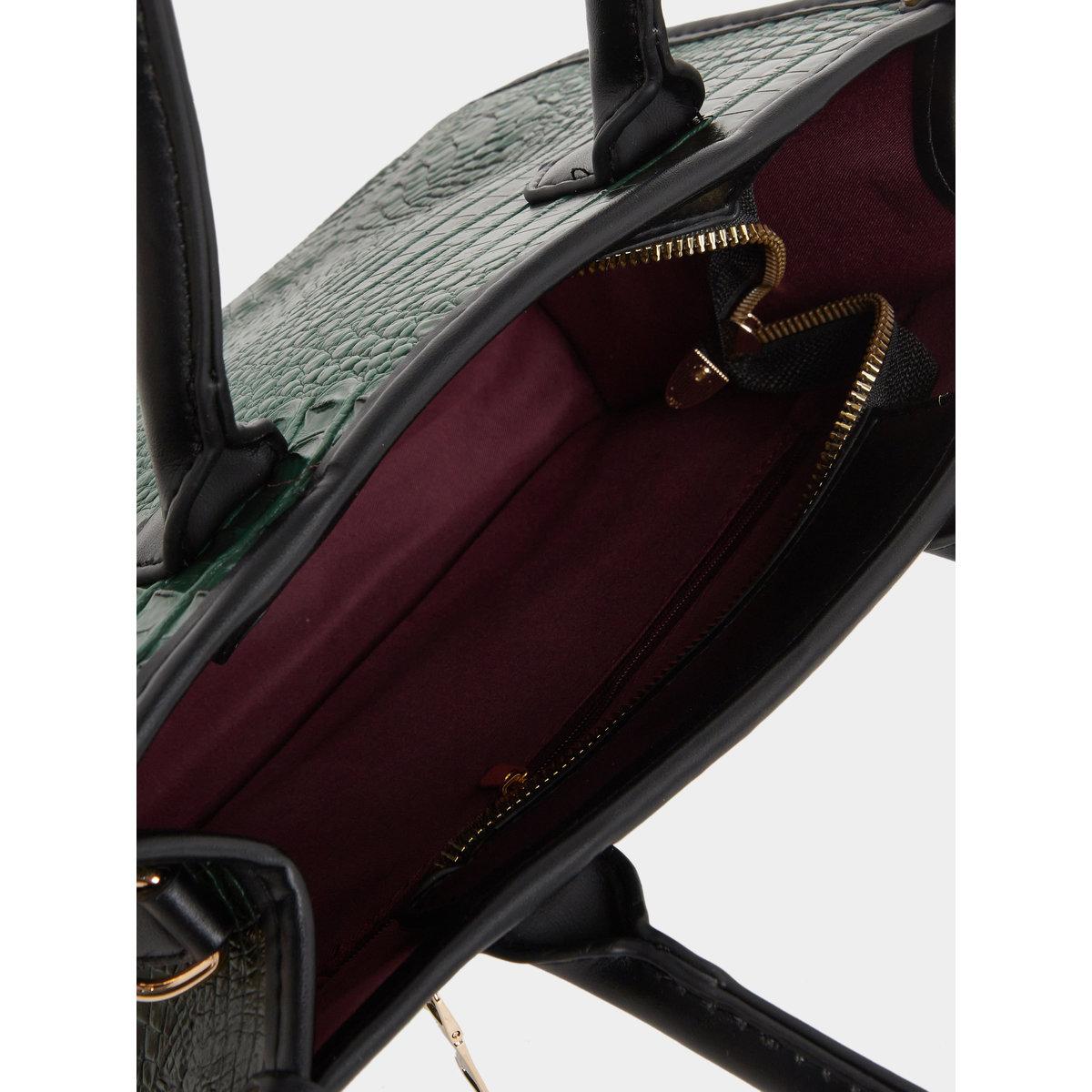 Take Two Croc Skin Double Top Handles Handbag with Purse Set-women-bagsandwallets-handbags-image-5