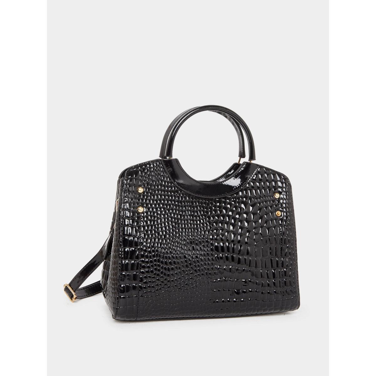 شنطة يد بملمس جلد التماسح مع محفظة صغيرة-women-bagsandwallets-handbags-image-2