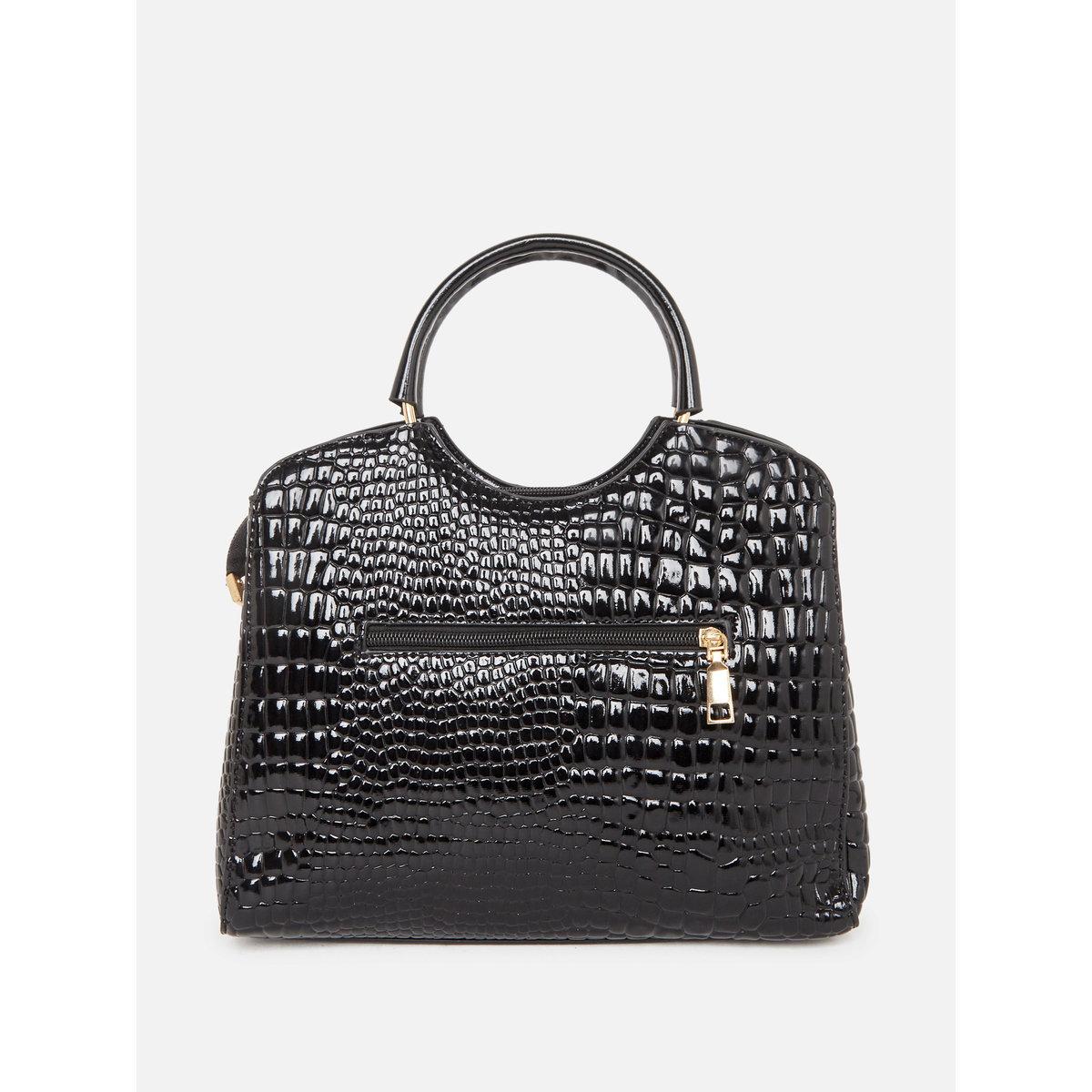 Take Two Croc Skin Double Top Handles Handbag with Purse Set-women-bagsandwallets-handbags-image-3