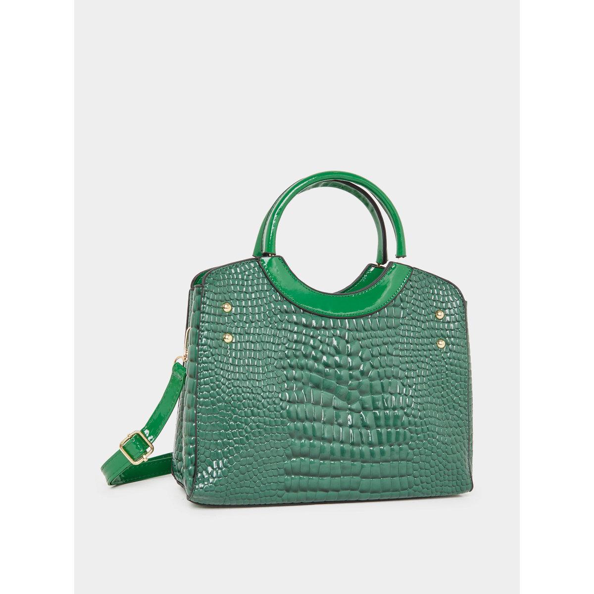 شنطة يد بملمس جلد التماسح مع محفظة صغيرة-women-bagsandwallets-handbags-image-2