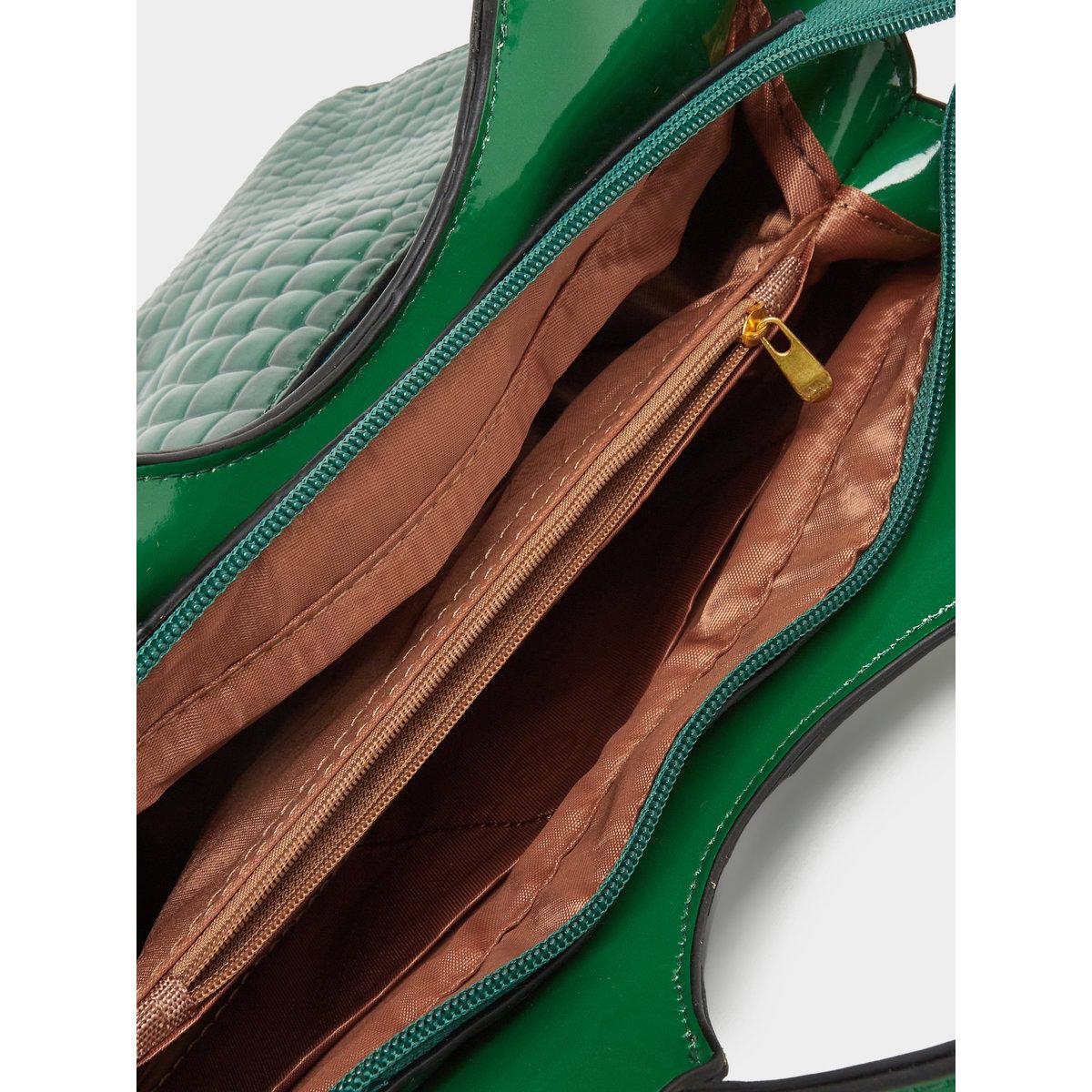 Take Two Croc Skin Double Top Handles Handbag with Purse Set-women-bagsandwallets-handbags-image-5