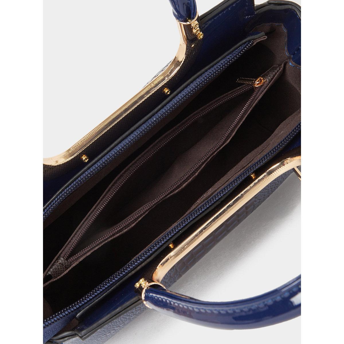 شنة يد بملمس جلد التمساح بمقبض يد علوية-women-bagsandwallets-handbags-image-5