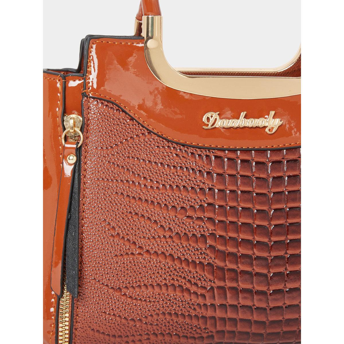 Take Two Croc Skin Dual Handles Handbag-women-bagsandwallets-handbags-image-3