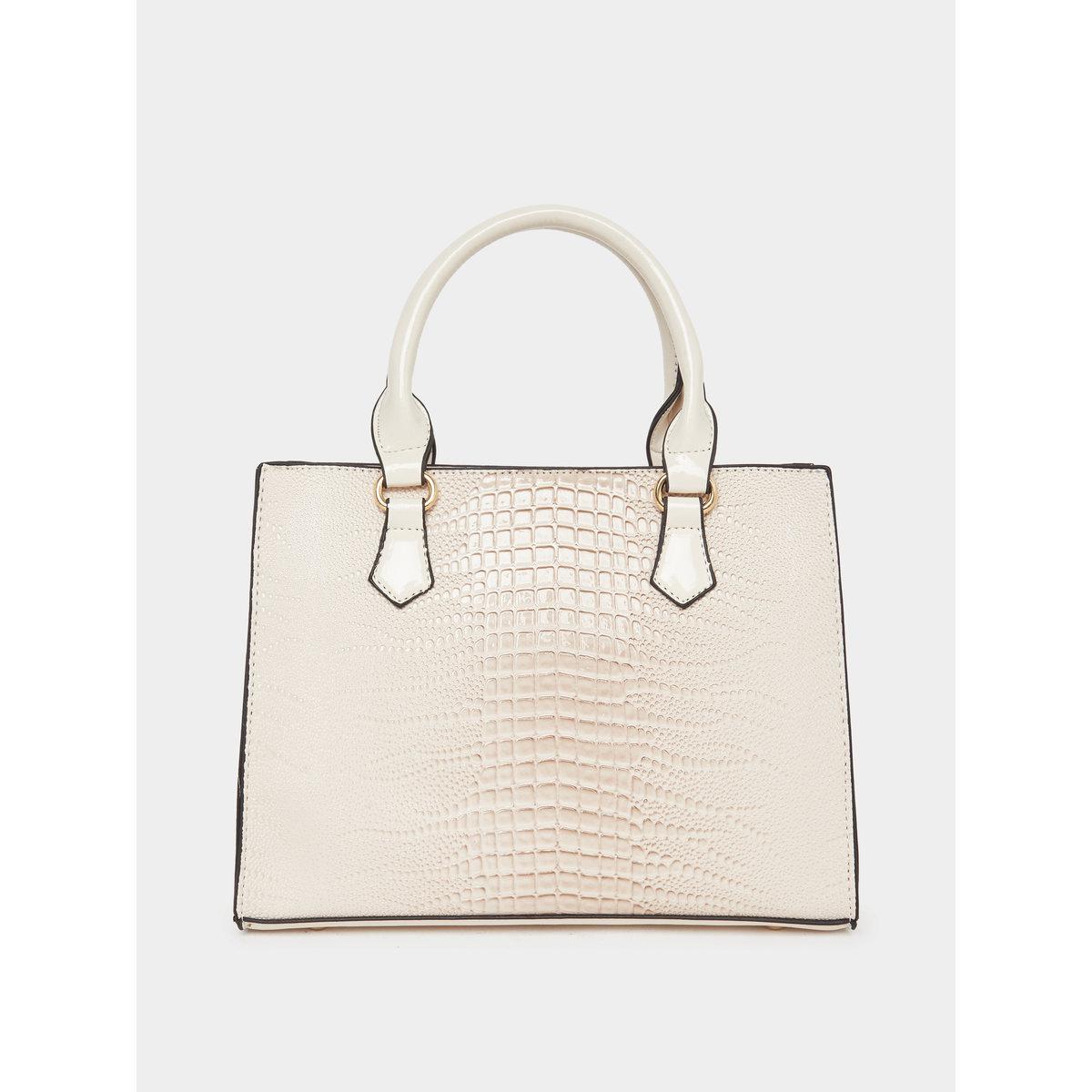 Take Two Croc Skin Dual Handles Handbag with Purse Set-women-bagsandwallets-handbags-image-3