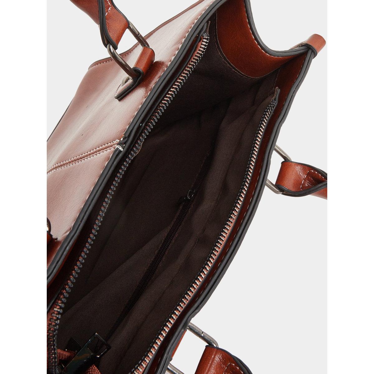 Take Two Solid Dual Handles Handbag with Adjustable Strap-women-bagsandwallets-handbags-image-4