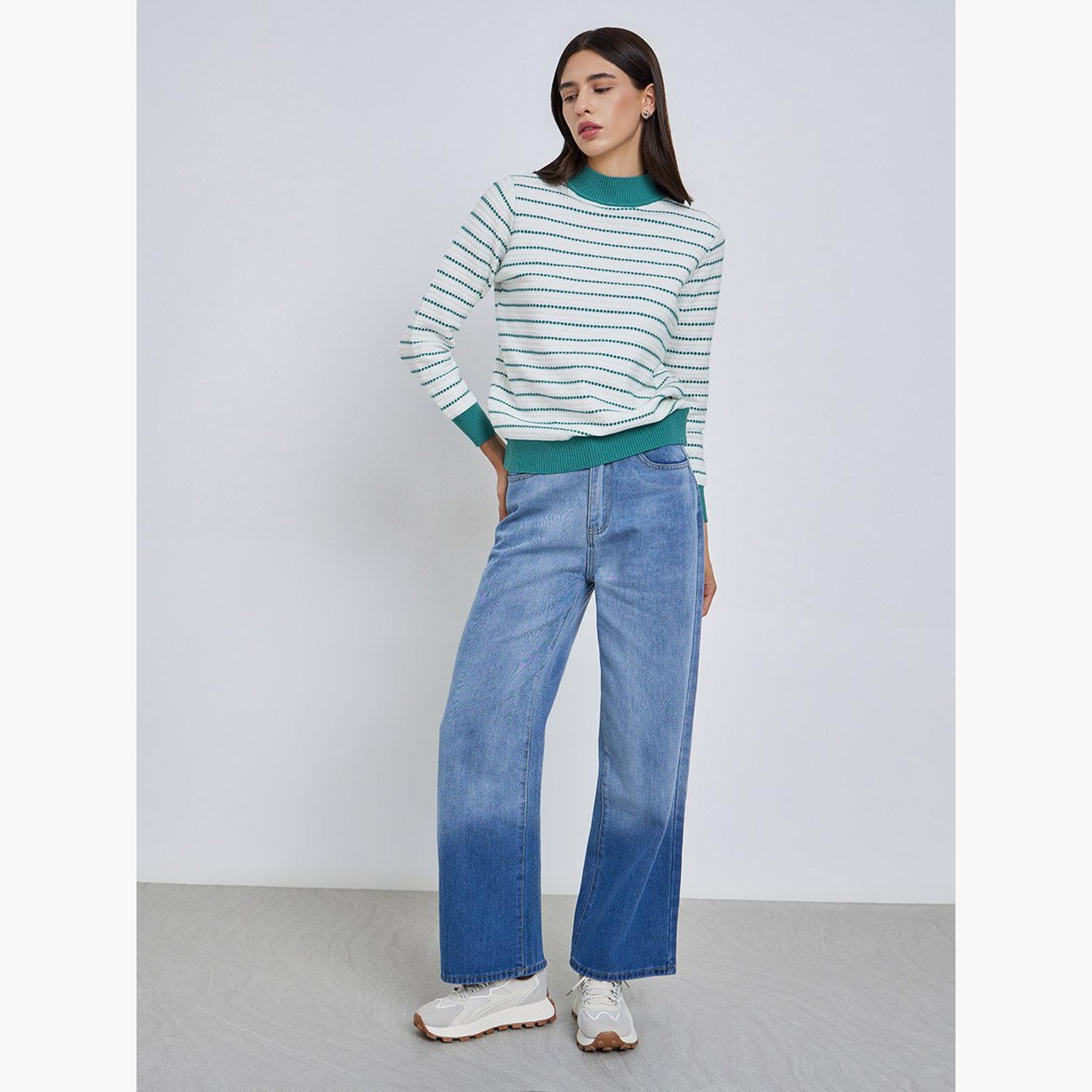 Take Two Striped Long Sleeve Sweater-women-winterwear-cardigansandjumpers-jumpers-image-1