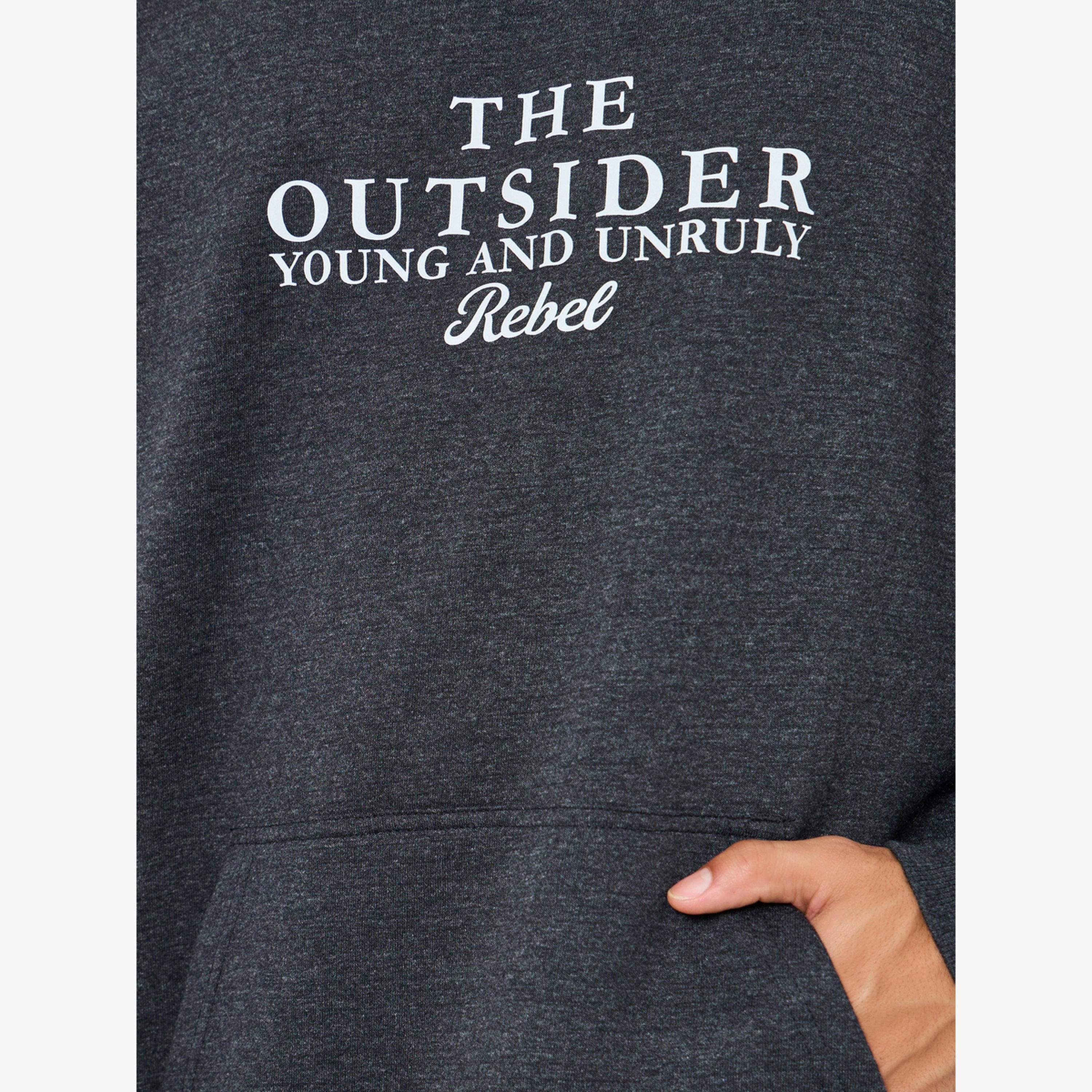 Styli Men Charcoal Graphic Print Oversized Hoodie-men-clothing-hoodiesandsweatshirts-image-3