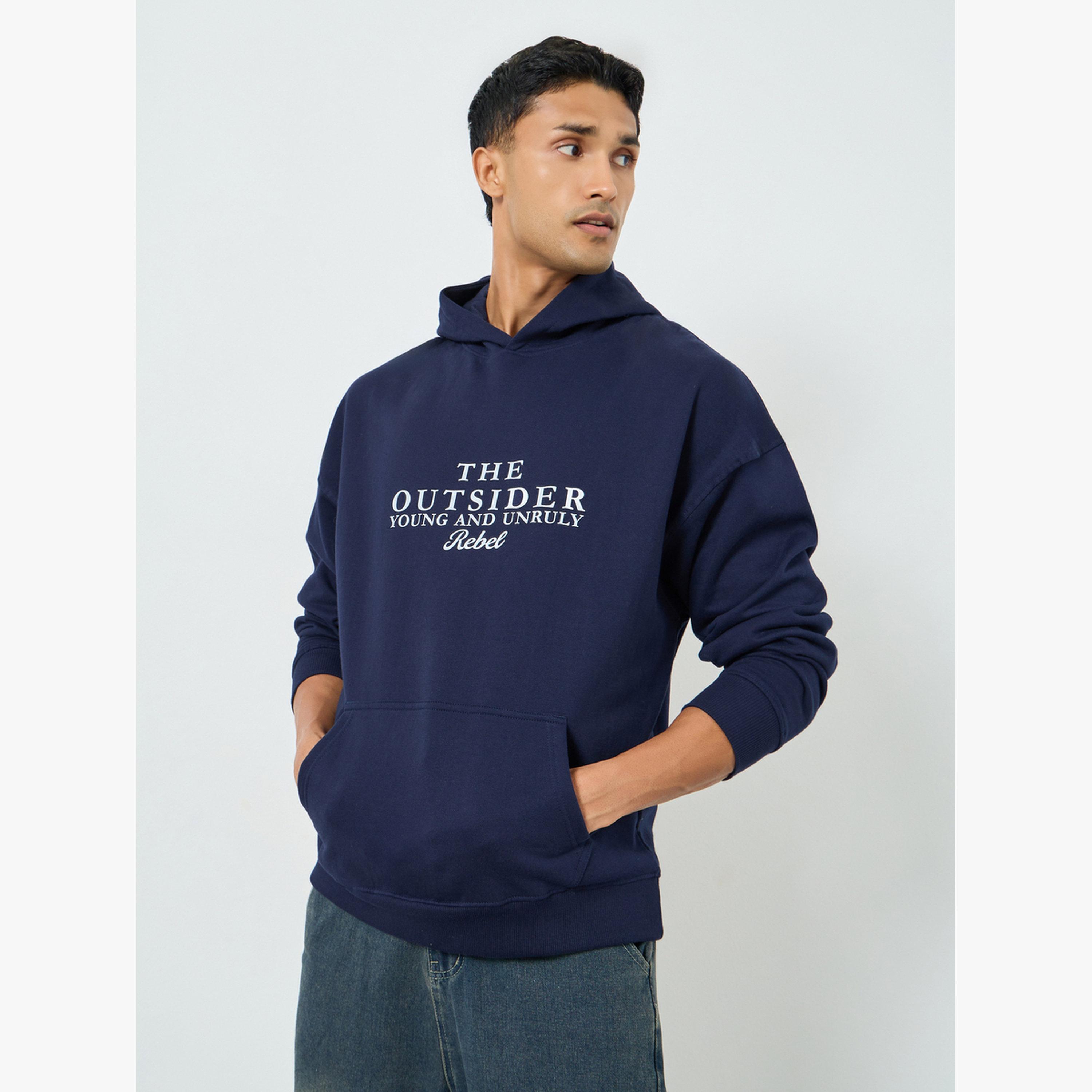 Styli Men Oversized Hoodie with Kangaroo Pocket-men-clothing-hoodiesandsweatshirts-image-1