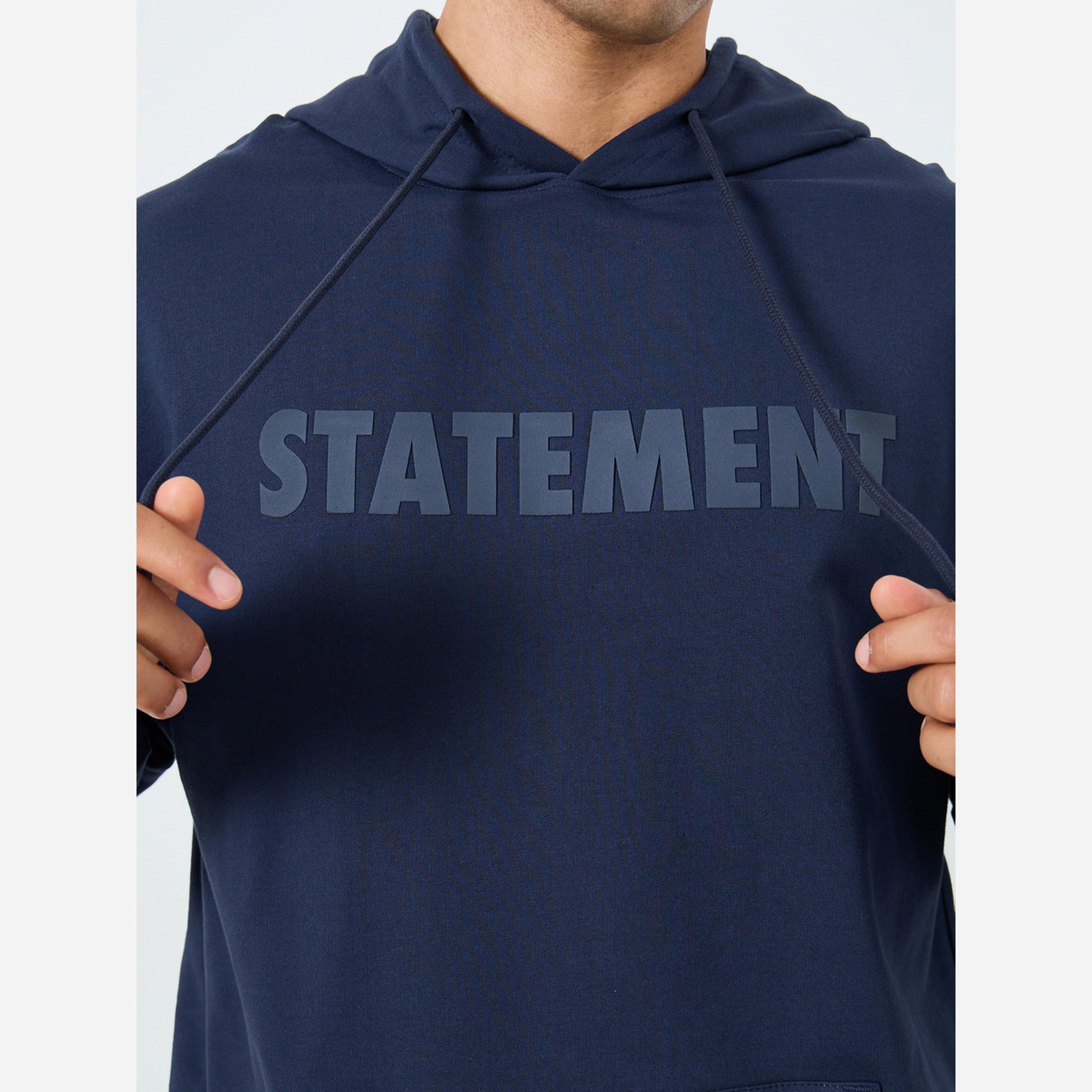Styli Men Navy Relaxed Fit HD Print Hoodie-men-winterwear-hoodiesandsweatshirts-image-4