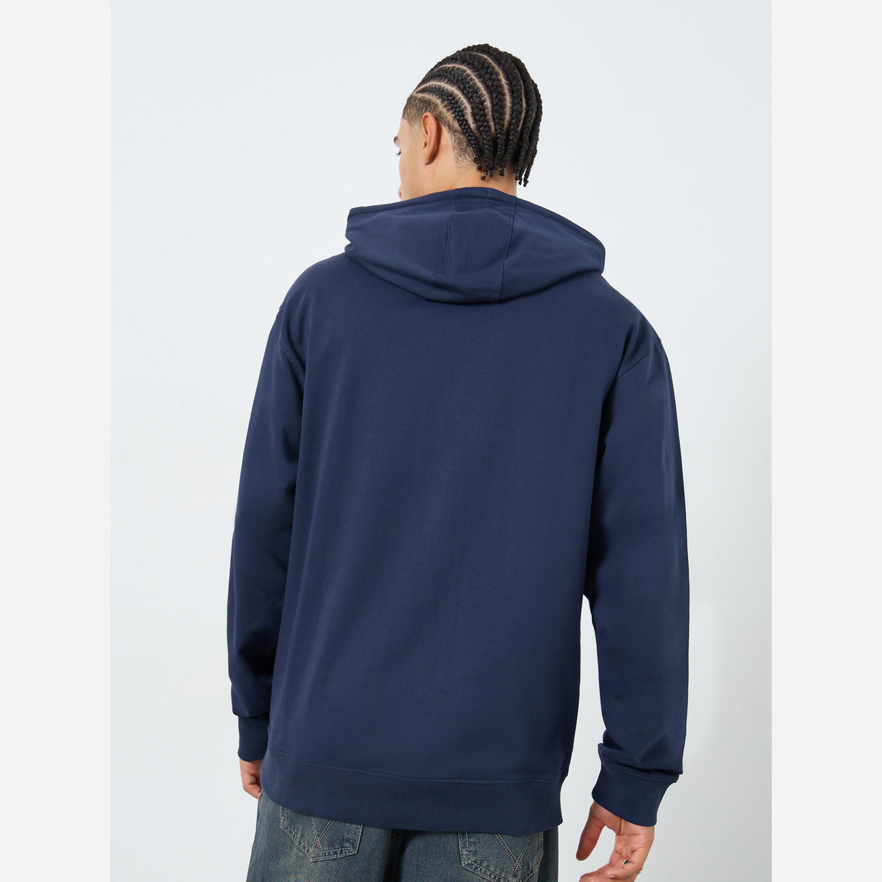 Styli Men Navy Relaxed Fit HD Print Hoodie-men-winterwear-hoodiesandsweatshirts-image-5
