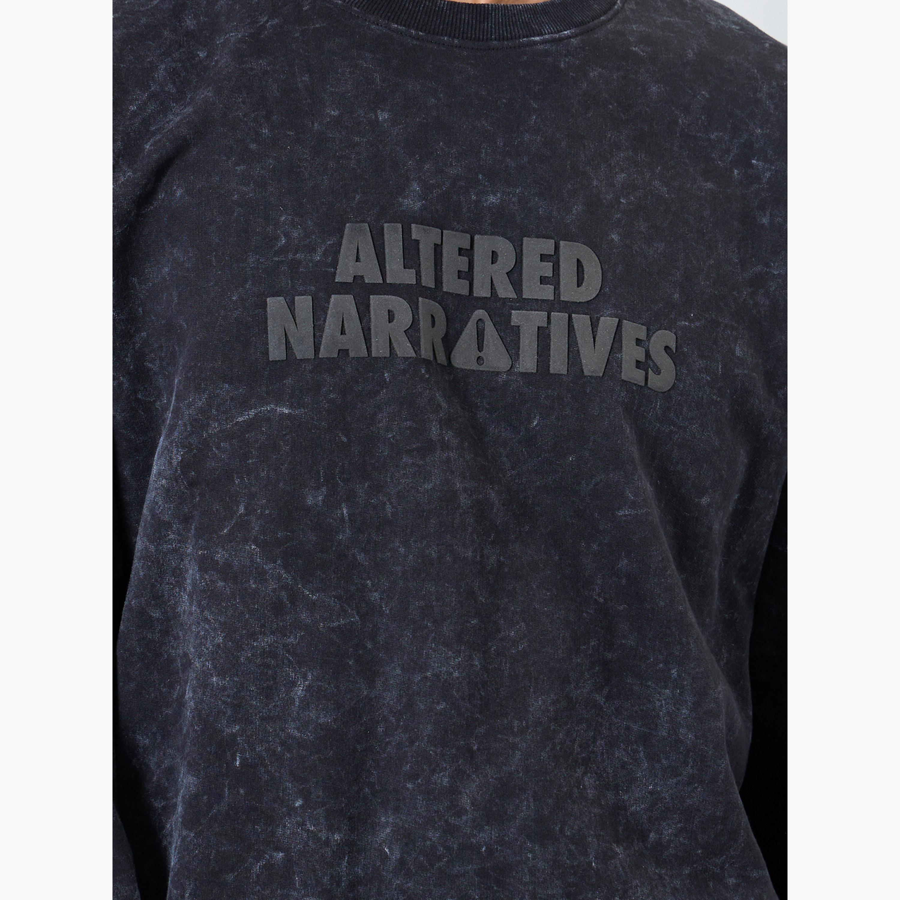 Styli Men Black Washed Oversized Sweatshirt-men-winterwear-hoodiesandsweatshirts-image-4
