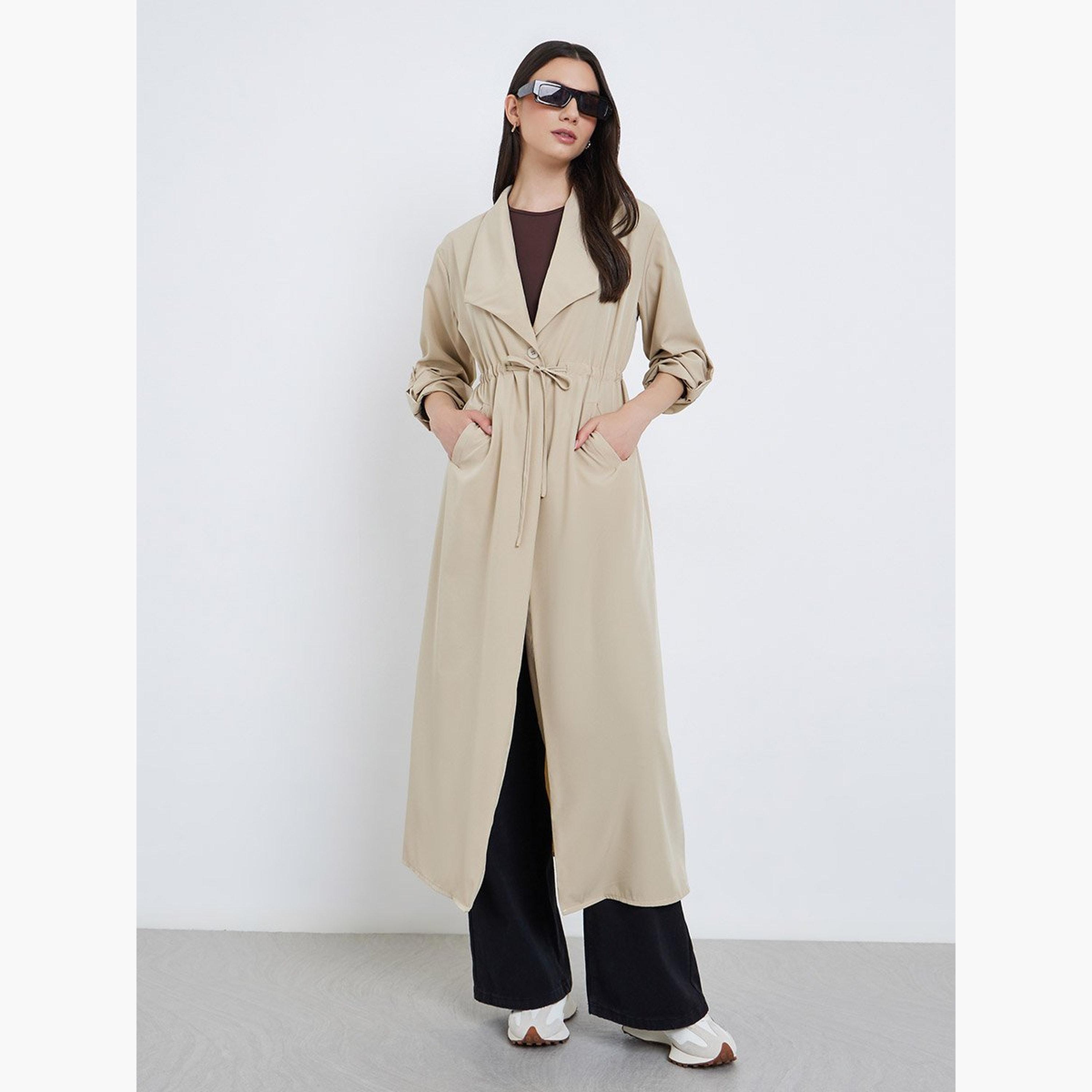 Take Two Women Solid Trench Coat Kimono with Roll-Up Sleeve-women-clothing-cardigansandjumpers-cardigans-image-2