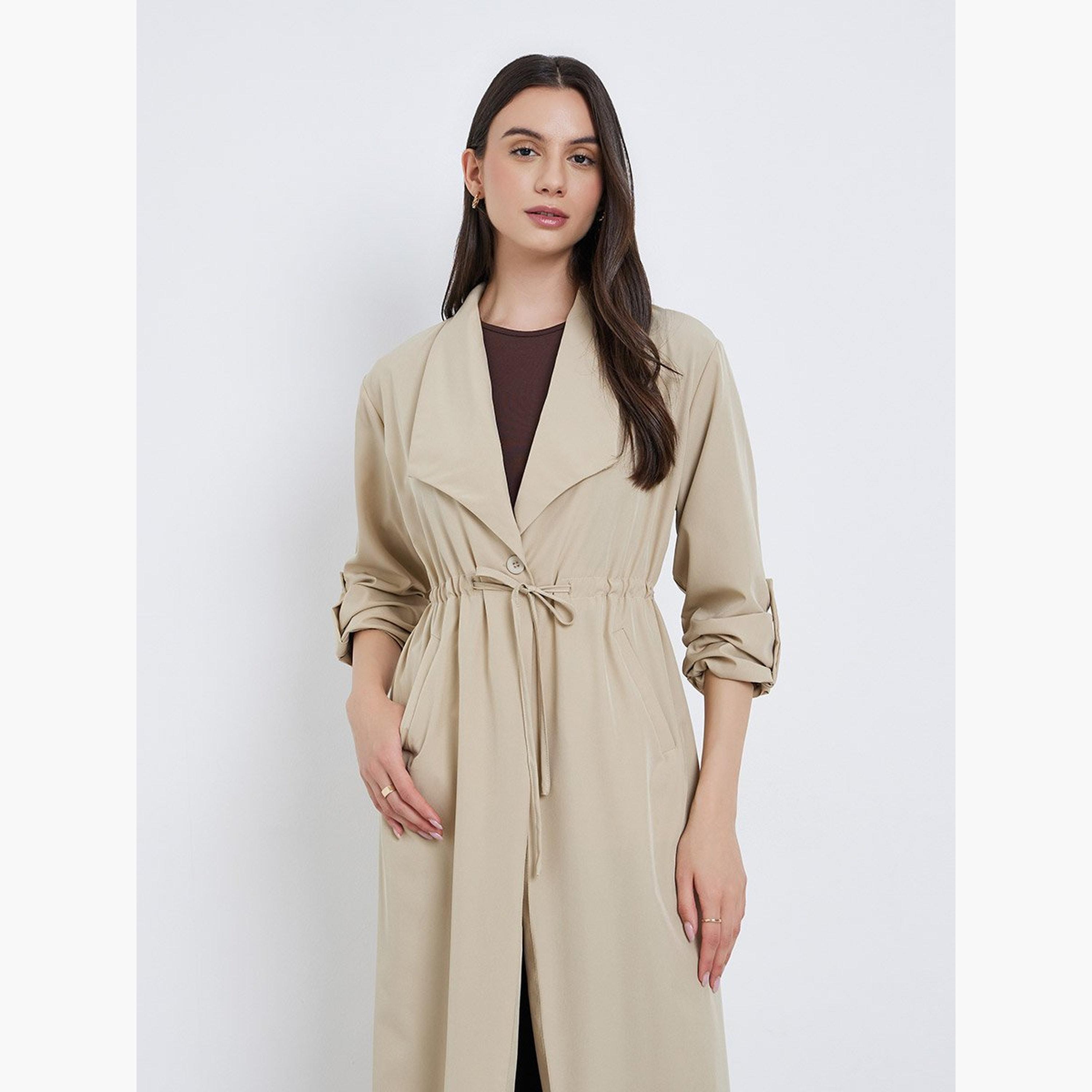Take Two Women Solid Trench Coat Kimono with Roll-Up Sleeve-women-clothing-cardigansandjumpers-cardigans-image-3