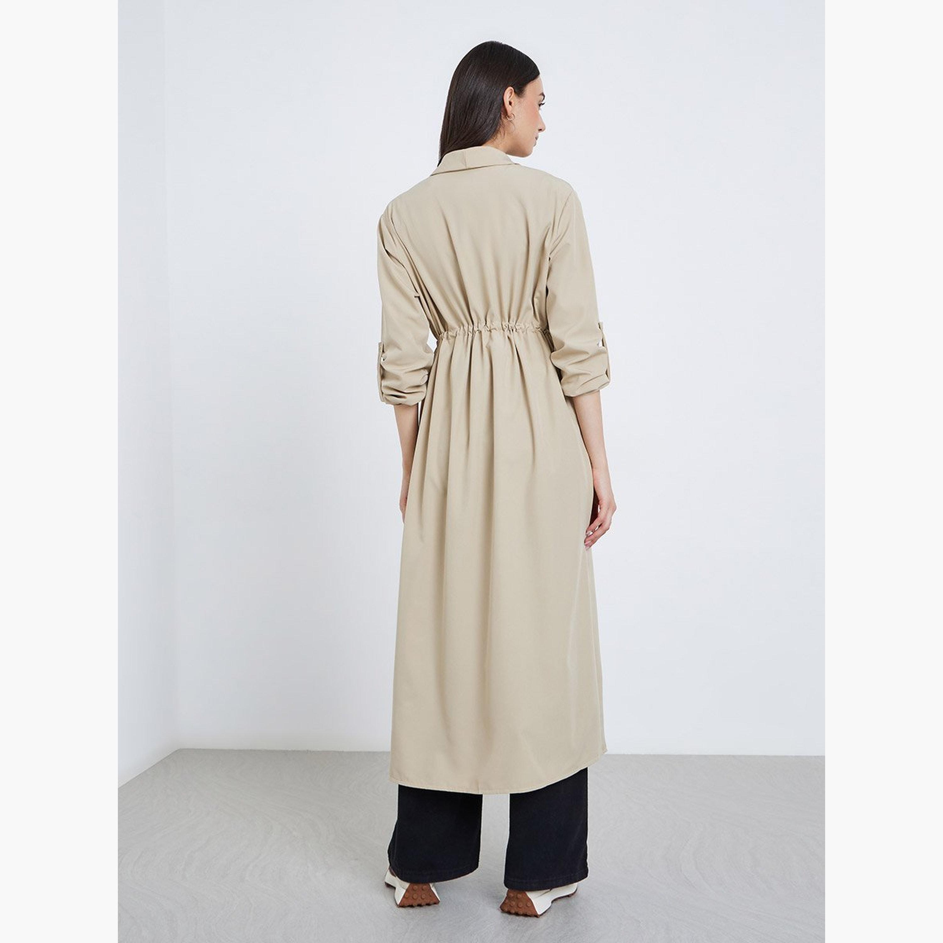 تيك تو - كيمونو للنساء سادة بأكمام مطوية-women-clothing-cardigansandjumpers-cardigans-image-5