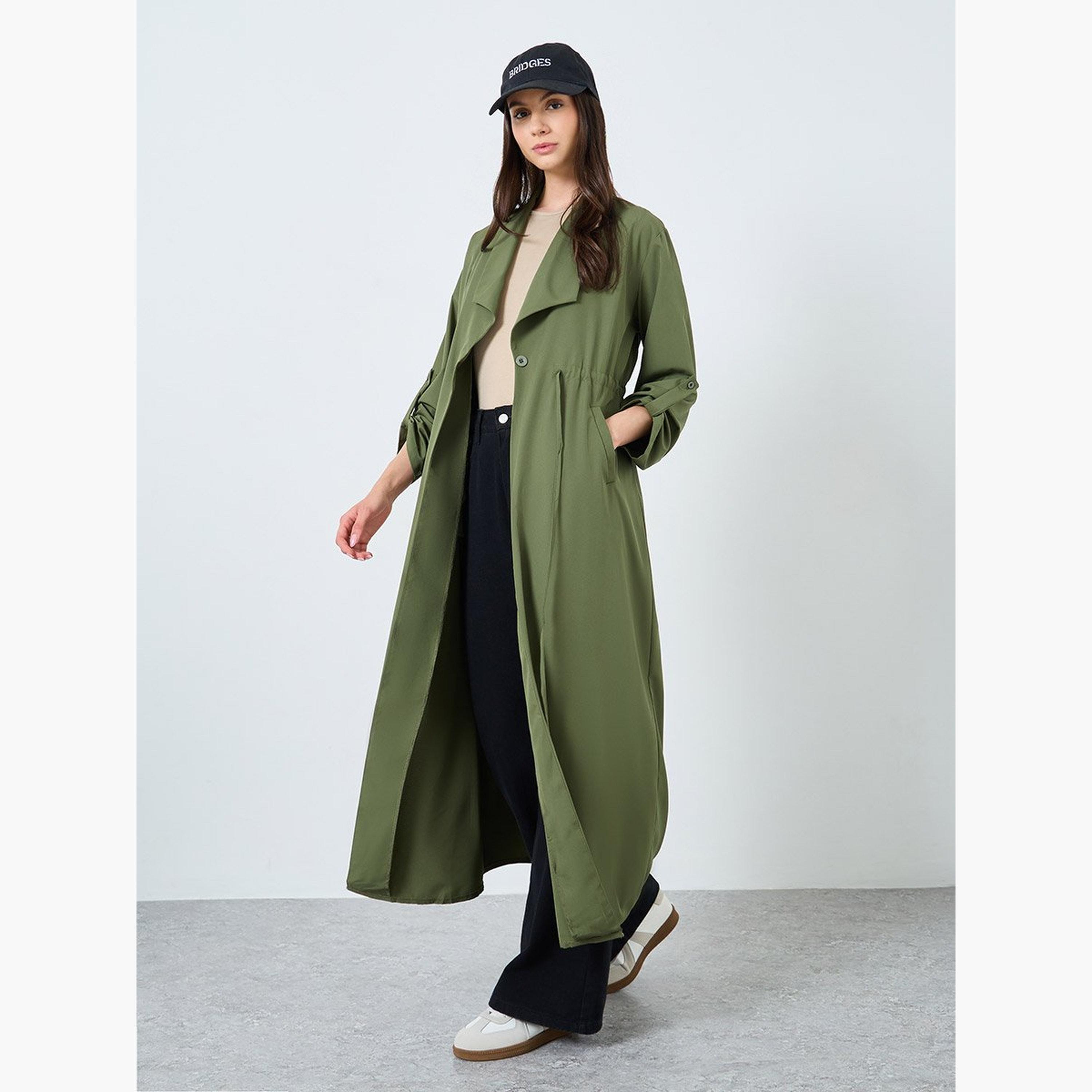 Take Two Women Solid Trench Coat Kimono with Roll-Up Sleeve-women-clothing-cardigansandjumpers-cardigans-image-1