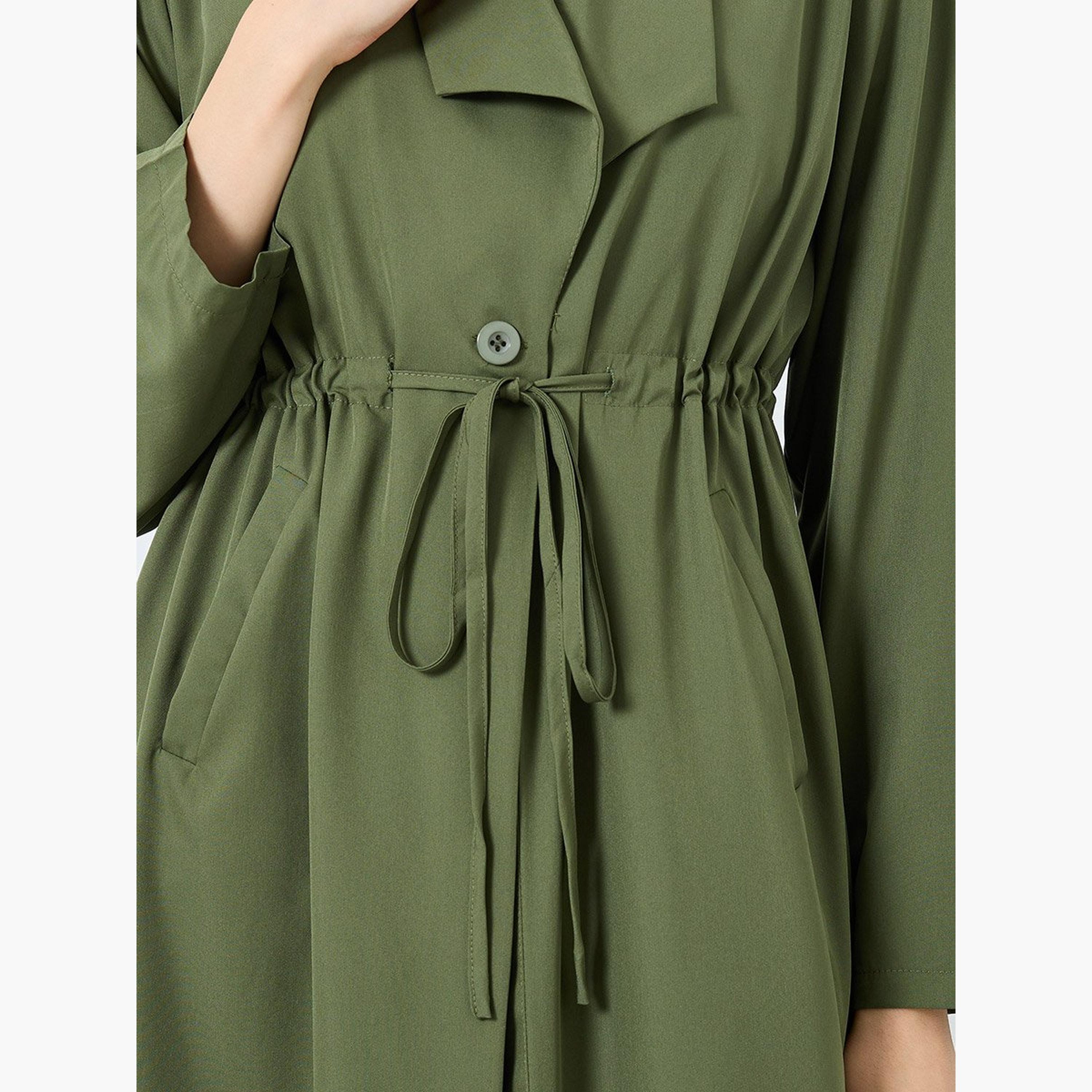تيك تو - كيمونو للنساء سادة بأكمام مطوية-women-clothing-cardigansandjumpers-cardigans-image-4