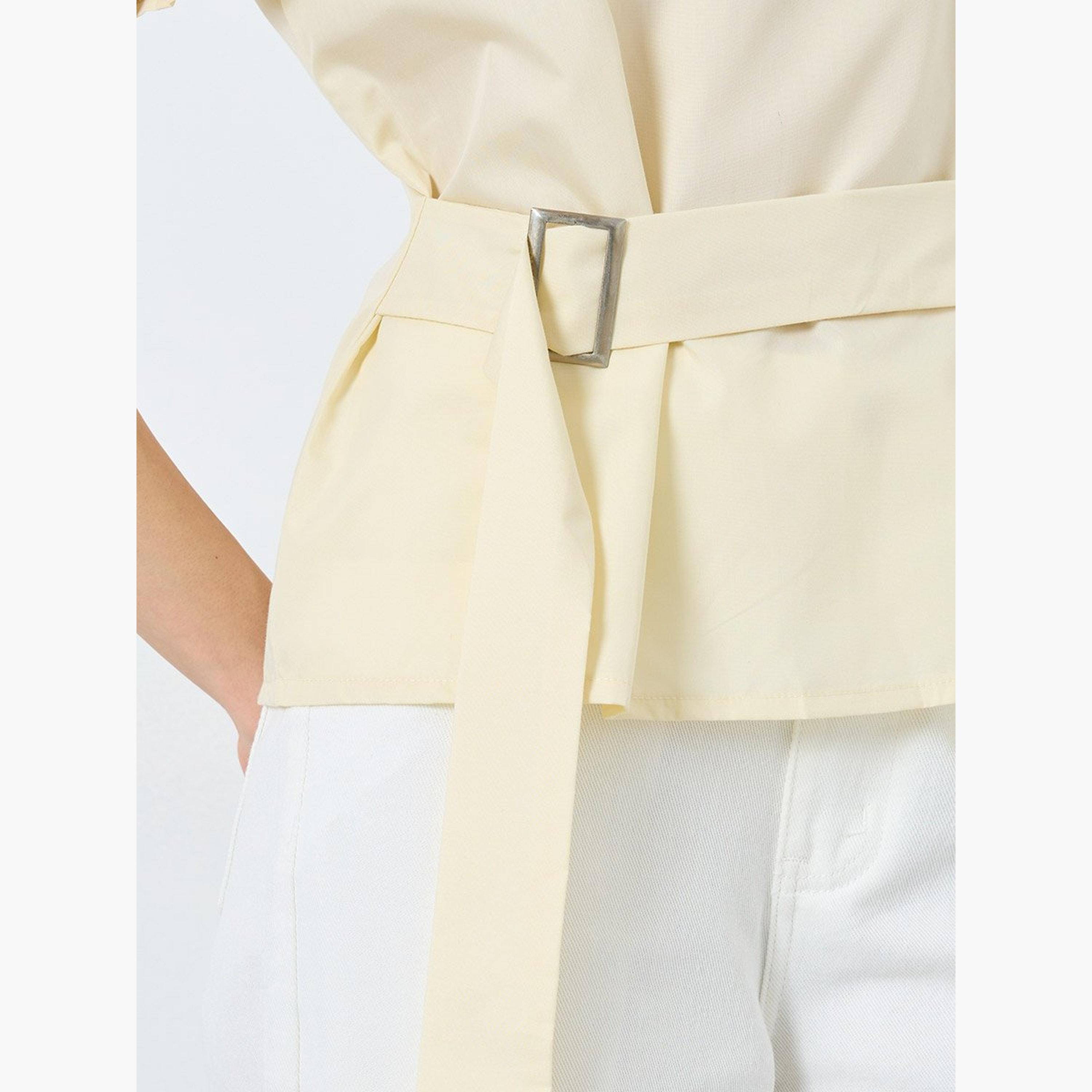 Take Two Solid Puff Sleeves Top with Belt-women-clothing-shirtsandblouses-blouses-image-3