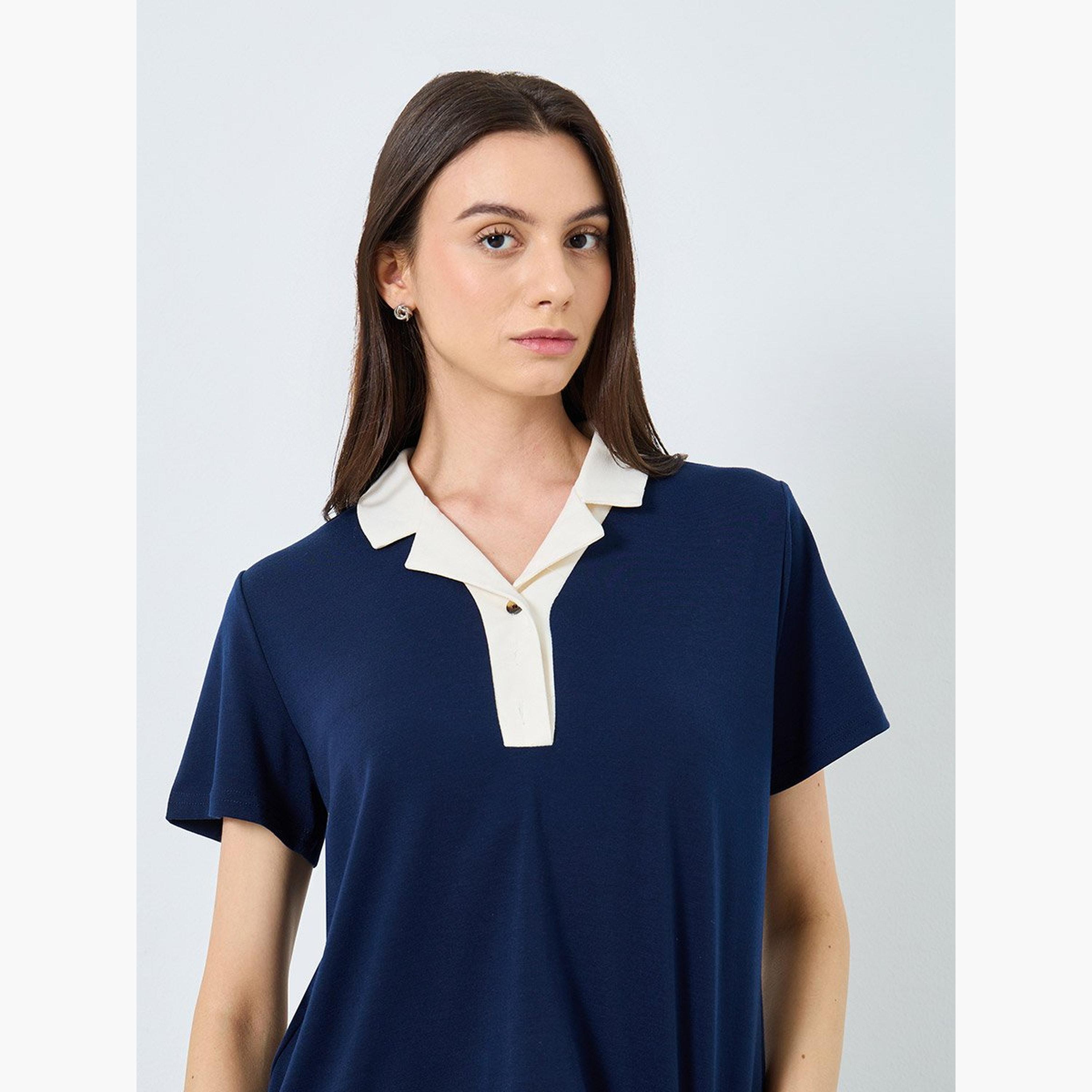 Take Two Women Solid Polo T-Shirt-women-clothing-tshirts-image-3