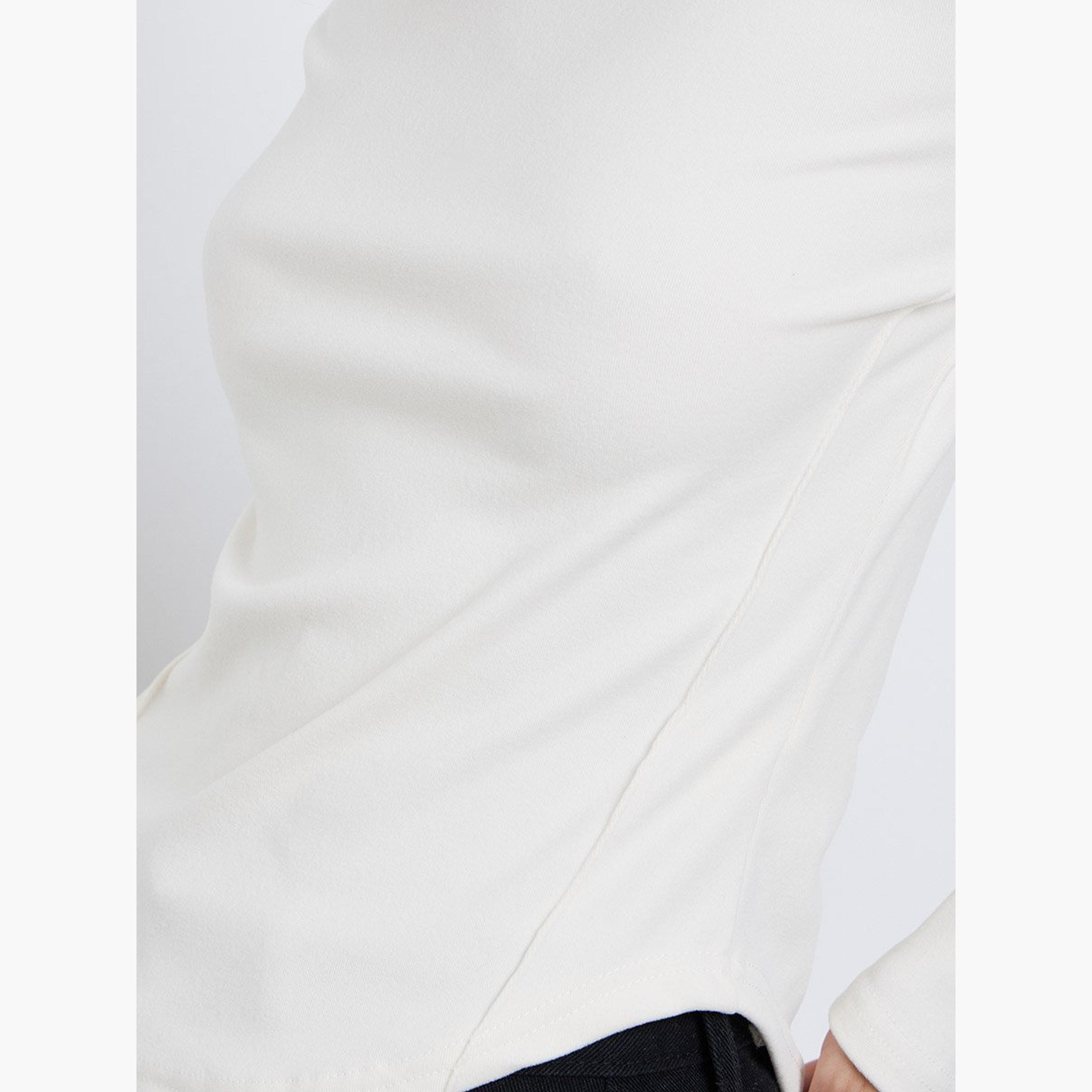 تيك تو - بلوزة للنساء محبوكة بأكمام طويلة باللون البيج-women-clothing-shirtsandblouses-shirts-image-4