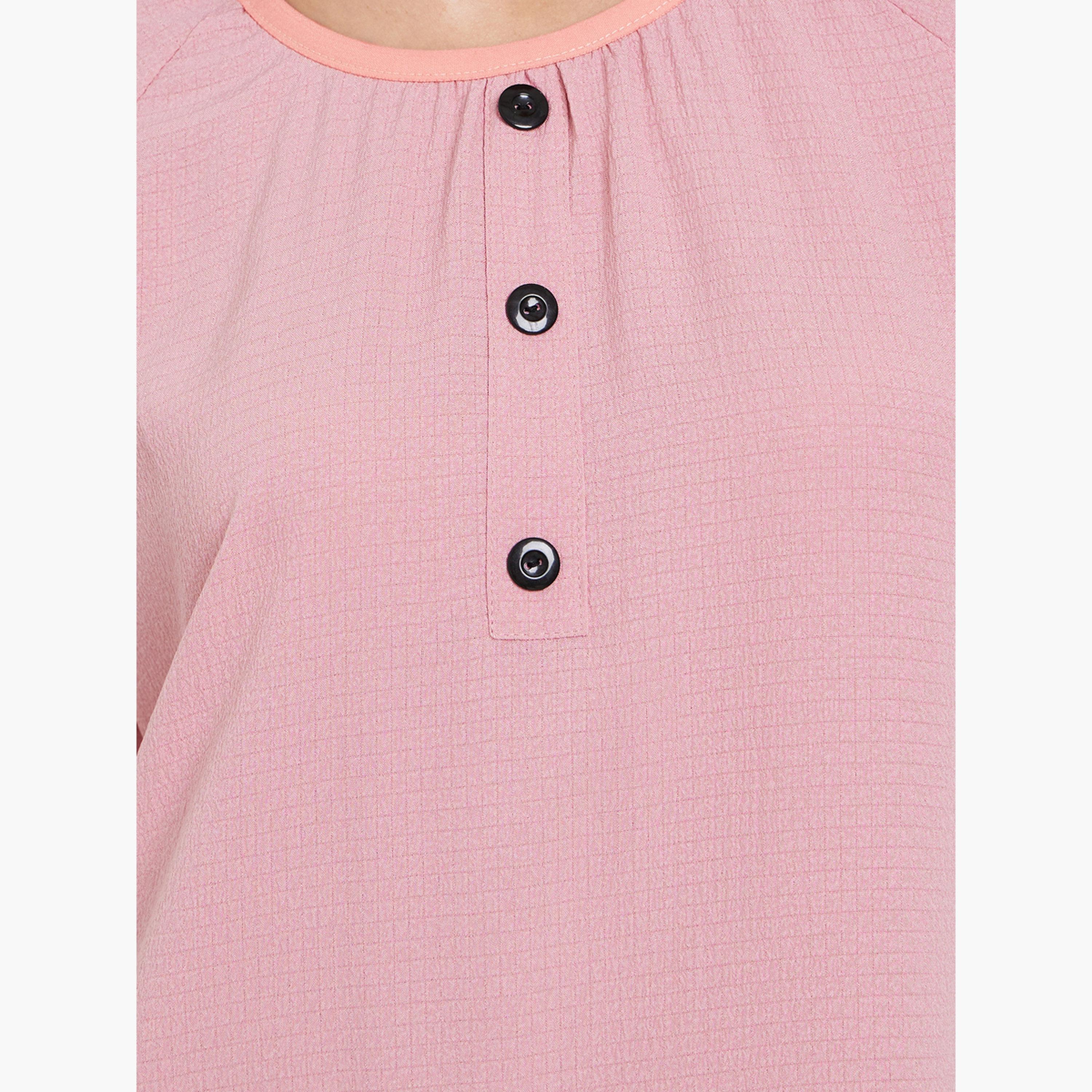 Take Two Pink Short Sleeve Nightdress-women-clothing-nightwear-nighties-image-5