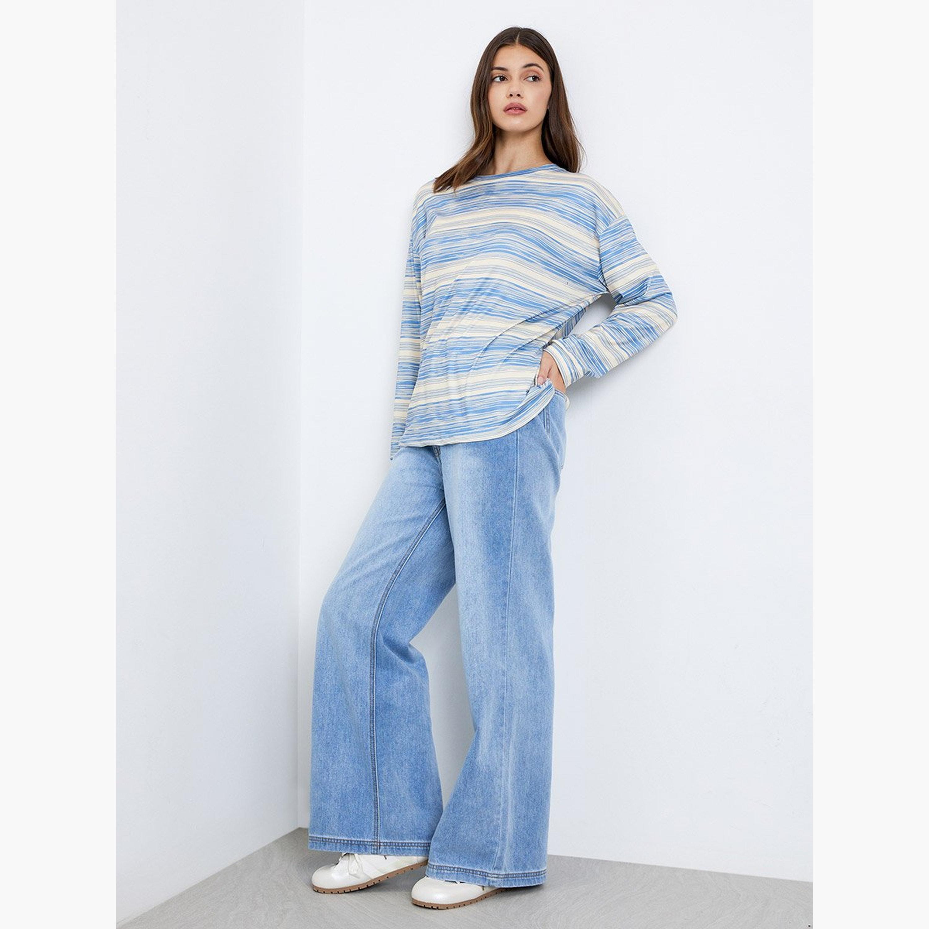 Take Two Striped Long Sleeve T-Shirt-women-clothing-tshirts-image-1
