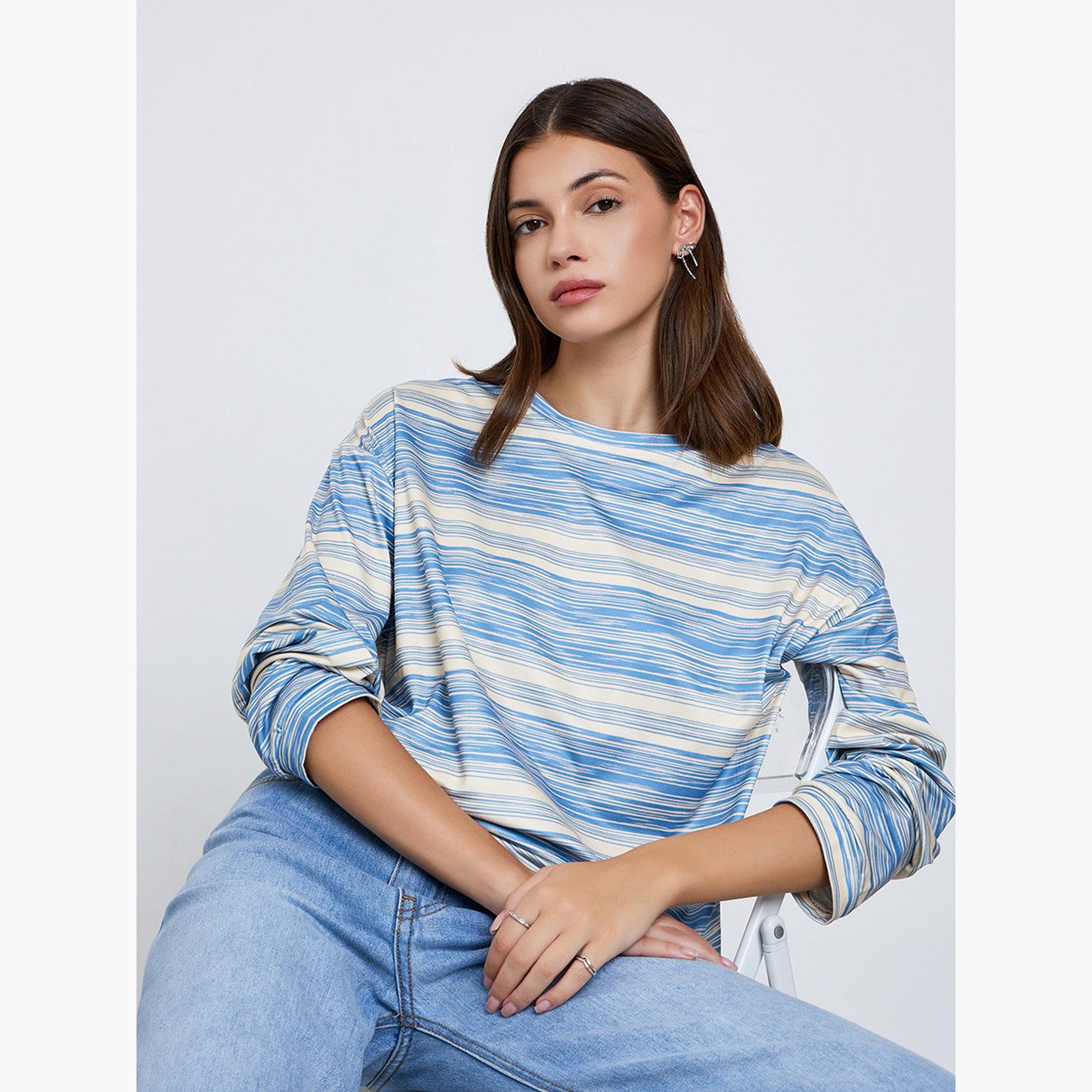 Take Two Striped Long Sleeve T-Shirt-women-clothing-tshirts-image-2