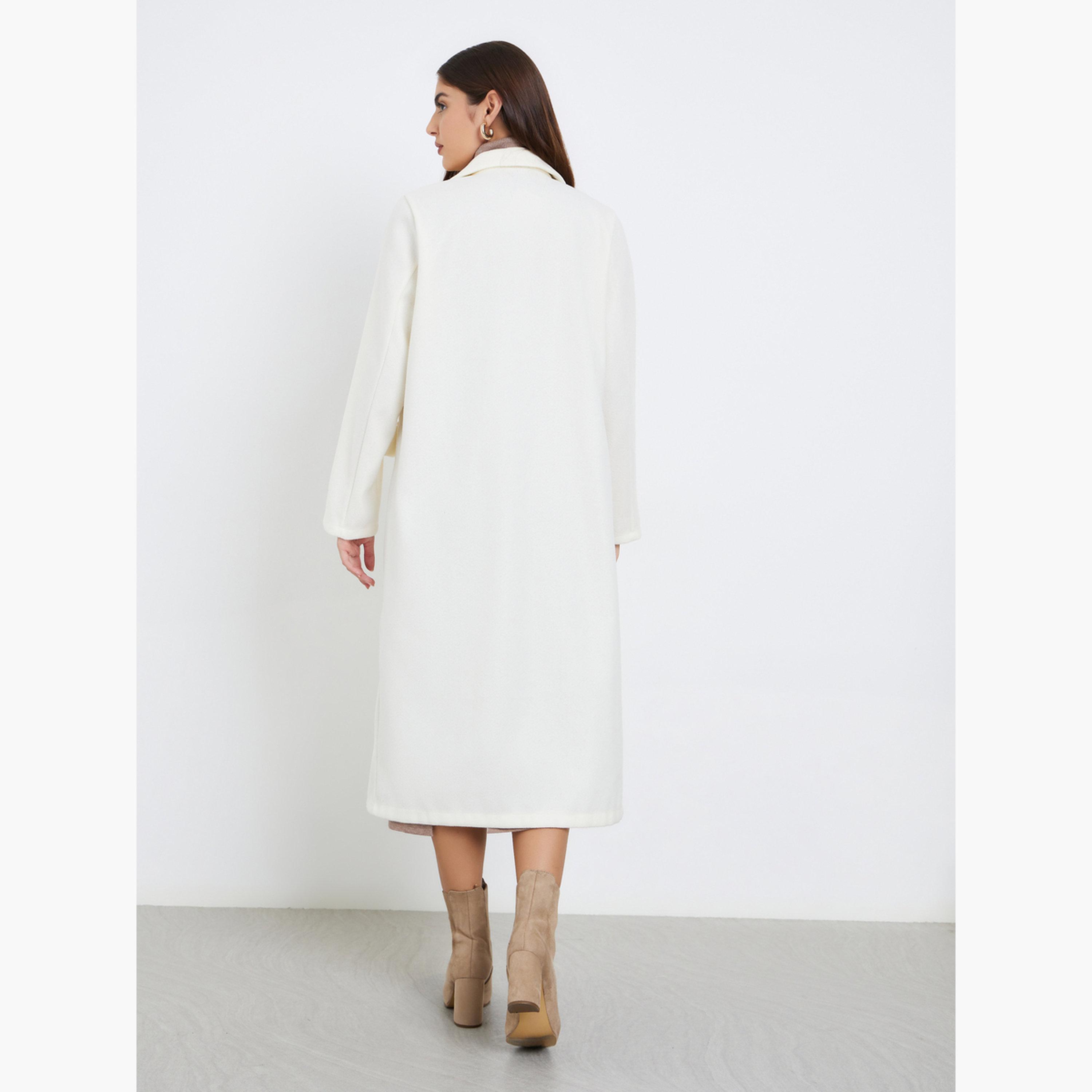 Styli Women Off White Wool Like Double Breasted Midi Coat-women-clothing-coatsandjackets-coats-image-5