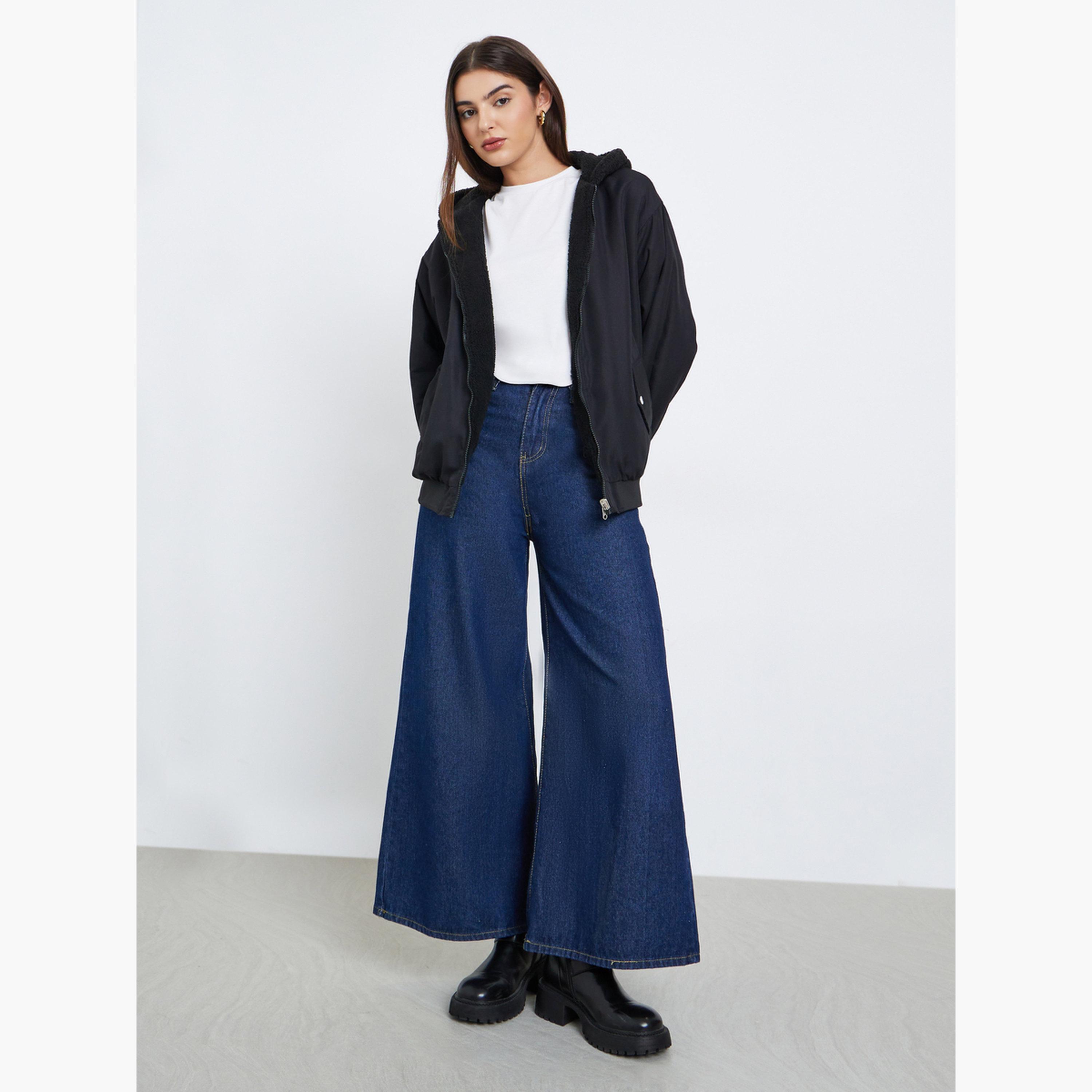 ستايلي - سترة سوداء بغطاء للرأس للنساء -women-clothing-hoodiesandsweatshirts-hoodies-image-2