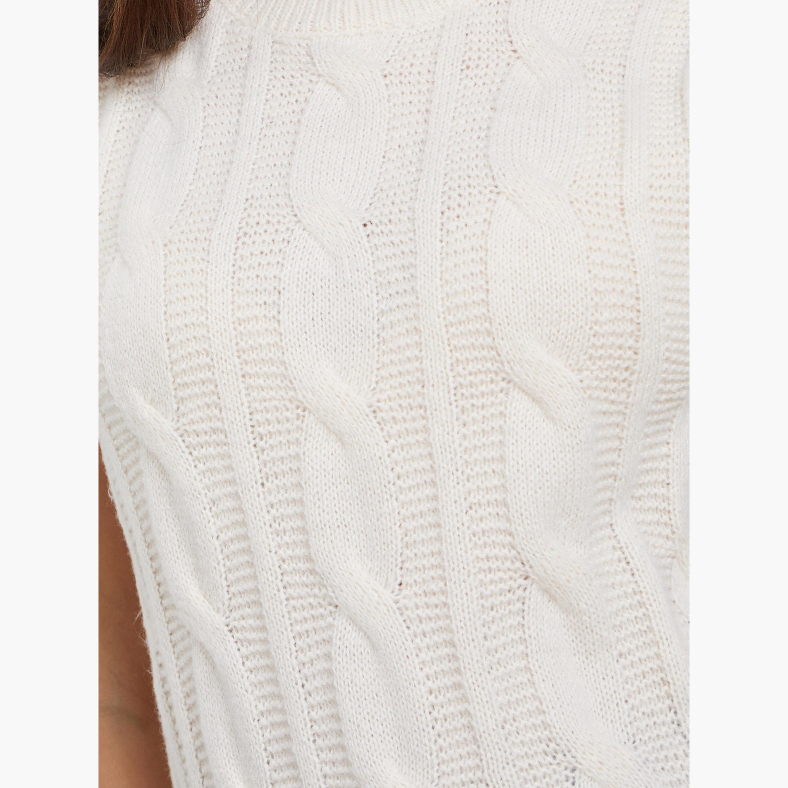 ستايلي - بلوزة كريمية محبوكة برقبة دائرية-women-clothing-cardigansandjumpers-jumpers-image-4