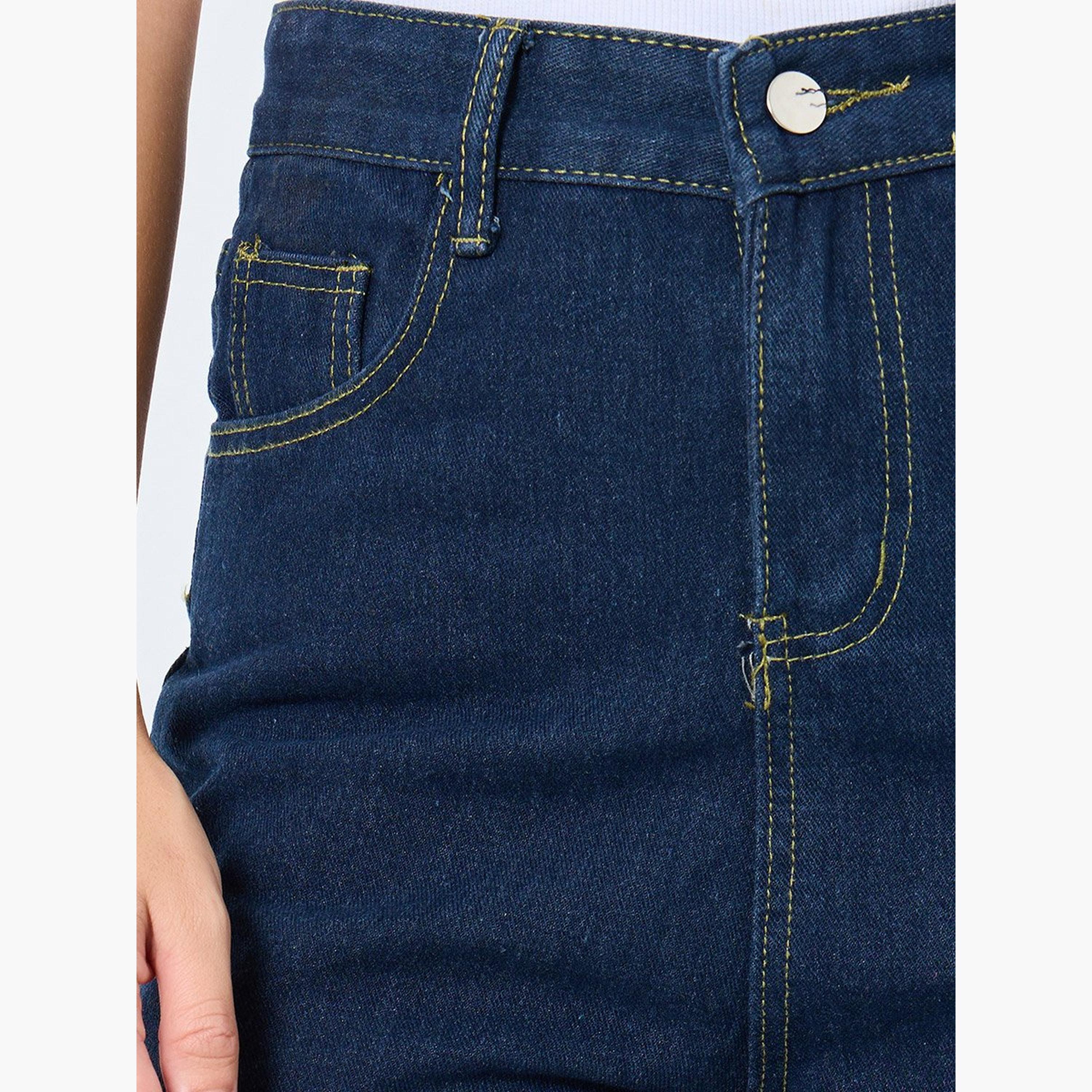 Styli Solid Mid Rise Wide Leg Jeans-women-clothing-bottoms-jeans-image-3