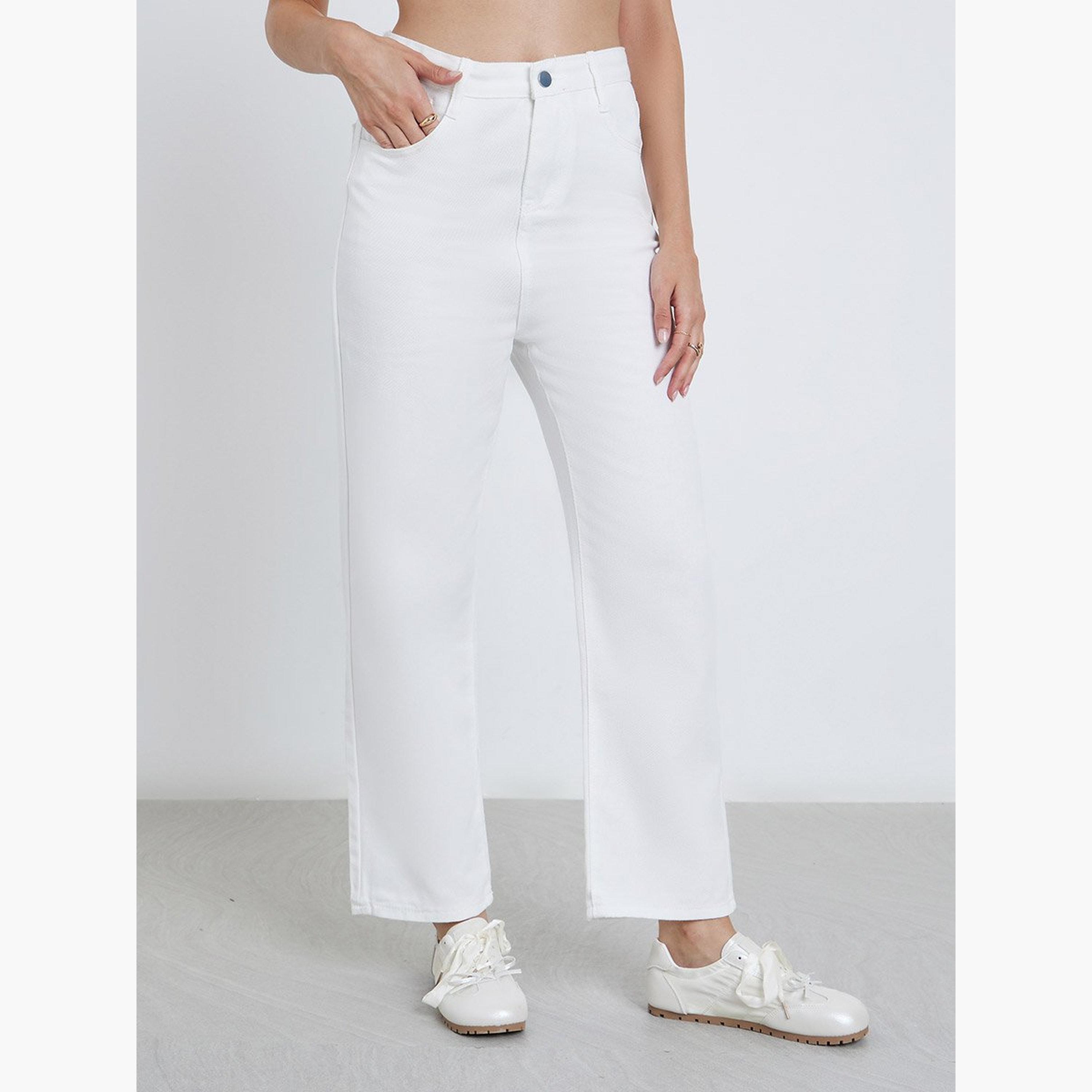 Styli Solid High Rise Wide Leg Jeans-women-clothing-bottoms-jeans-image-1
