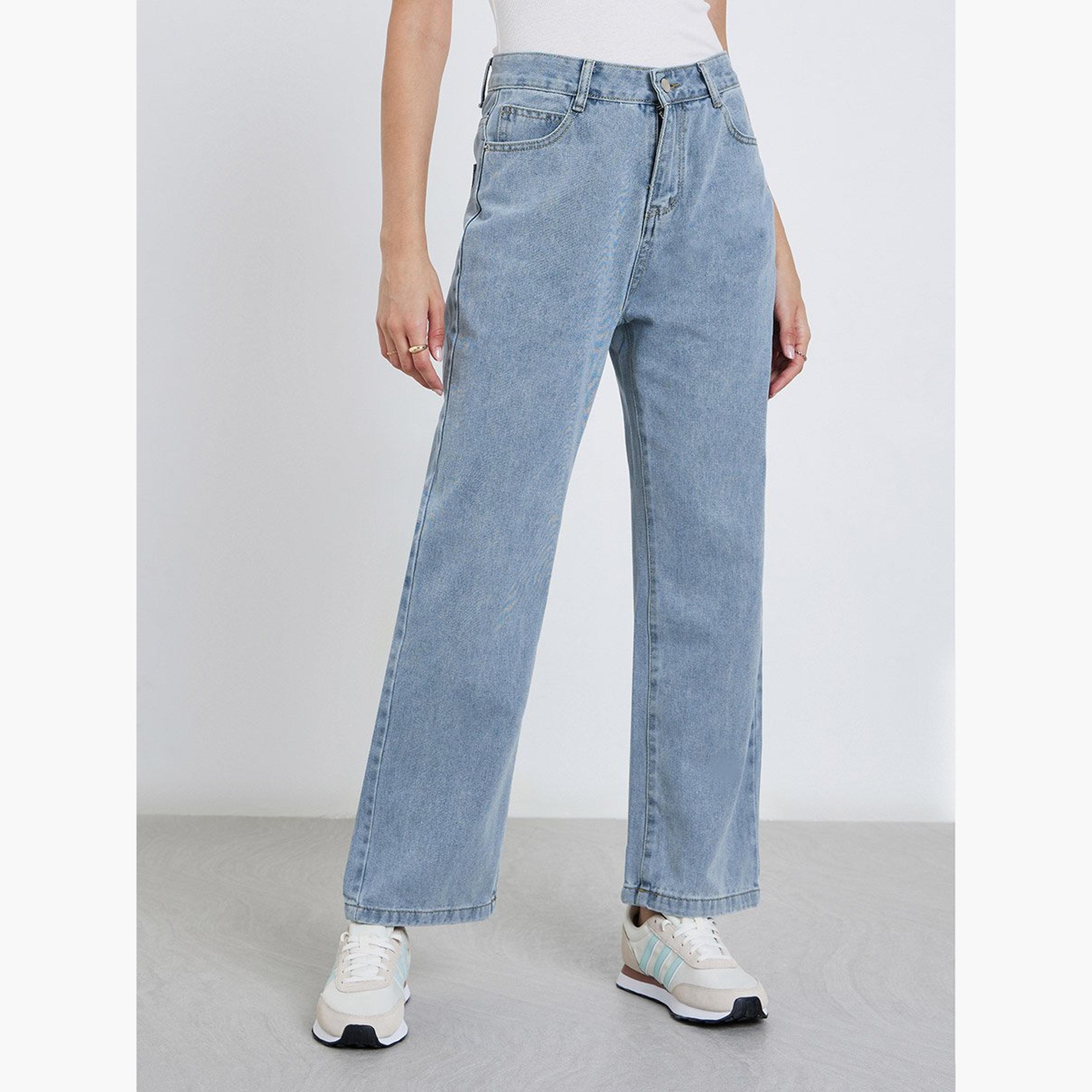 Styli High Rise Wide Leg Jeans-women-clothing-bottoms-jeans-image-1