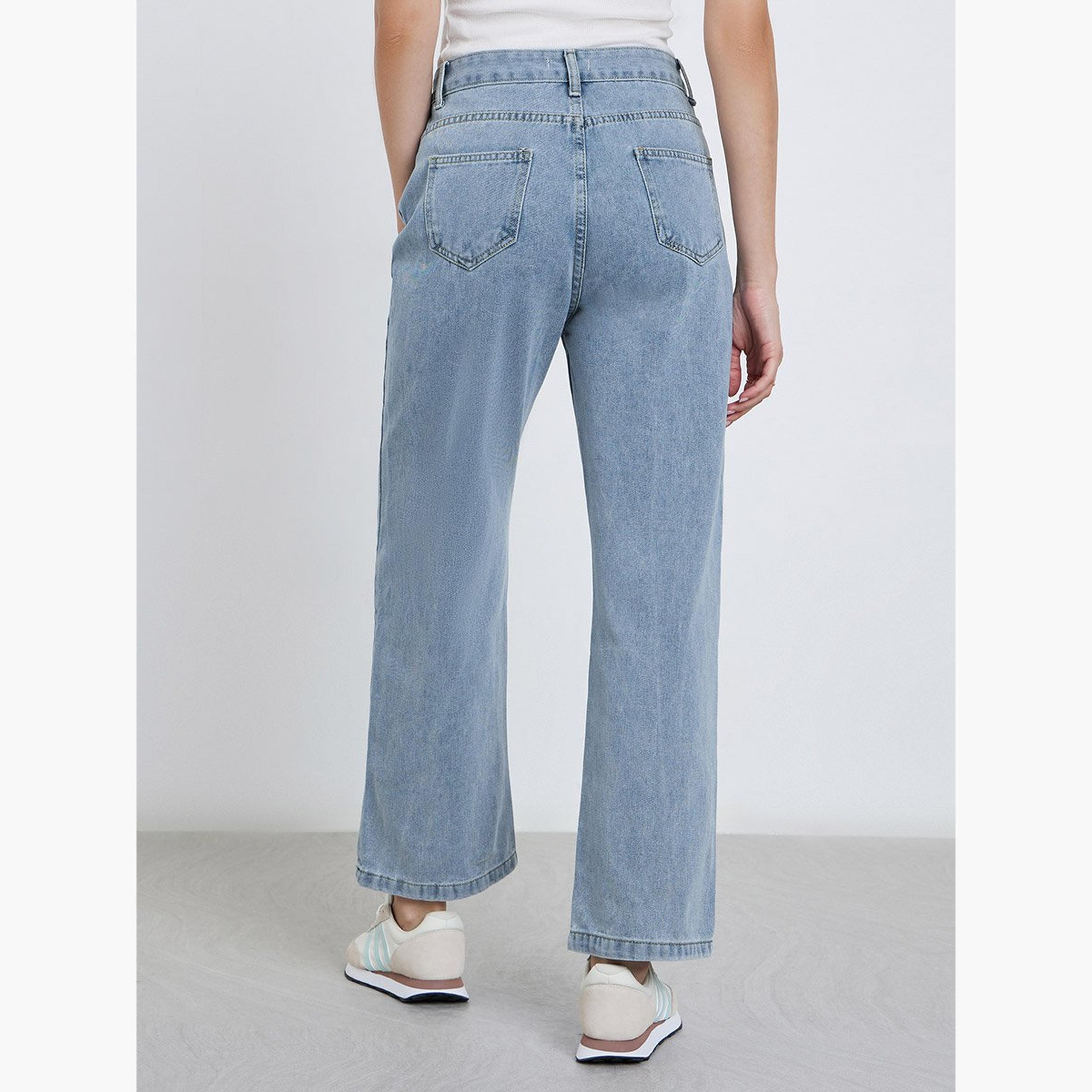 ستايلي - بنطال جينز واسع الساق وخصر مرتفع-women-clothing-bottoms-jeans-image-4