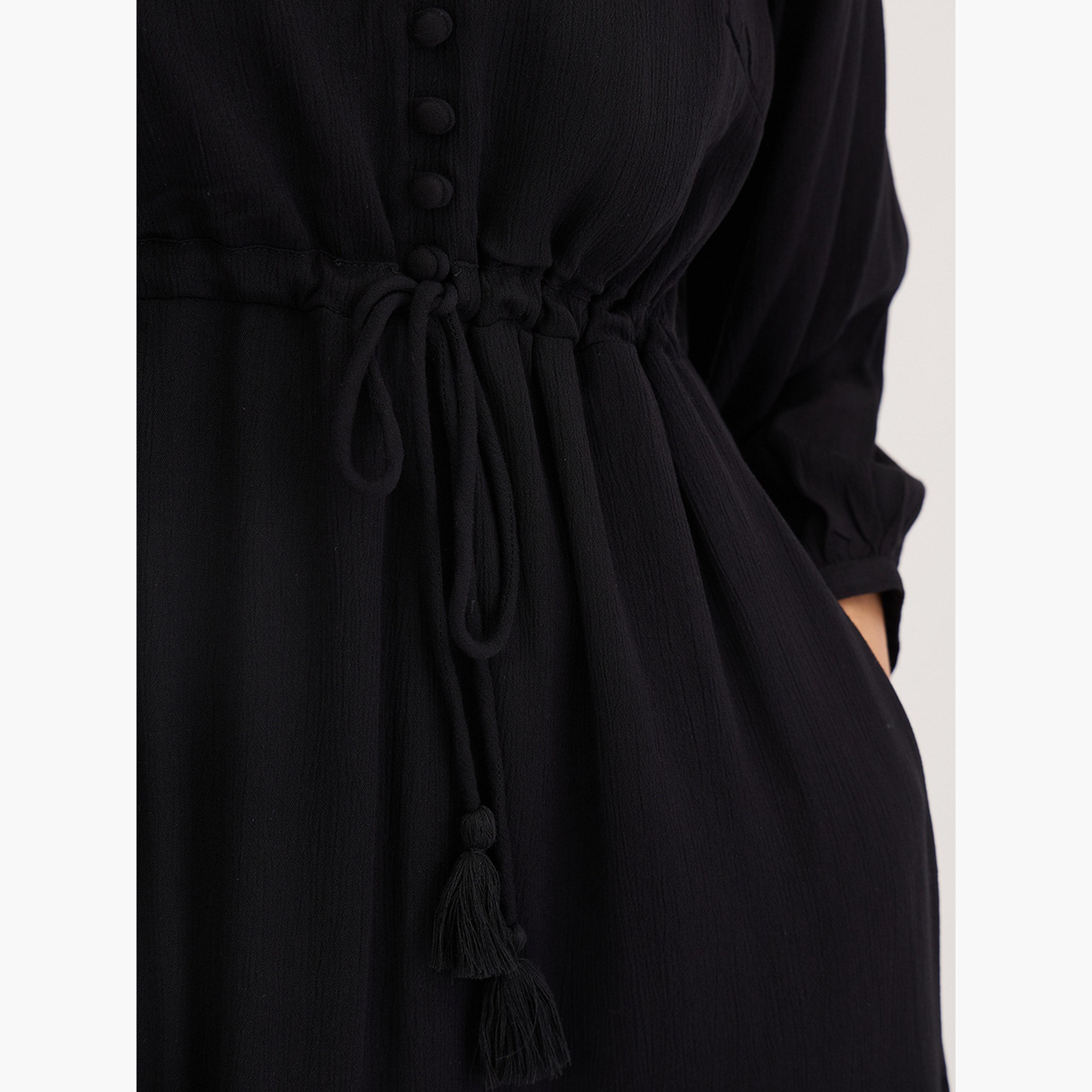 فيميلا - فستان ماكسي أسود متعدد الطبقات-women-clothing-dresses-image-6