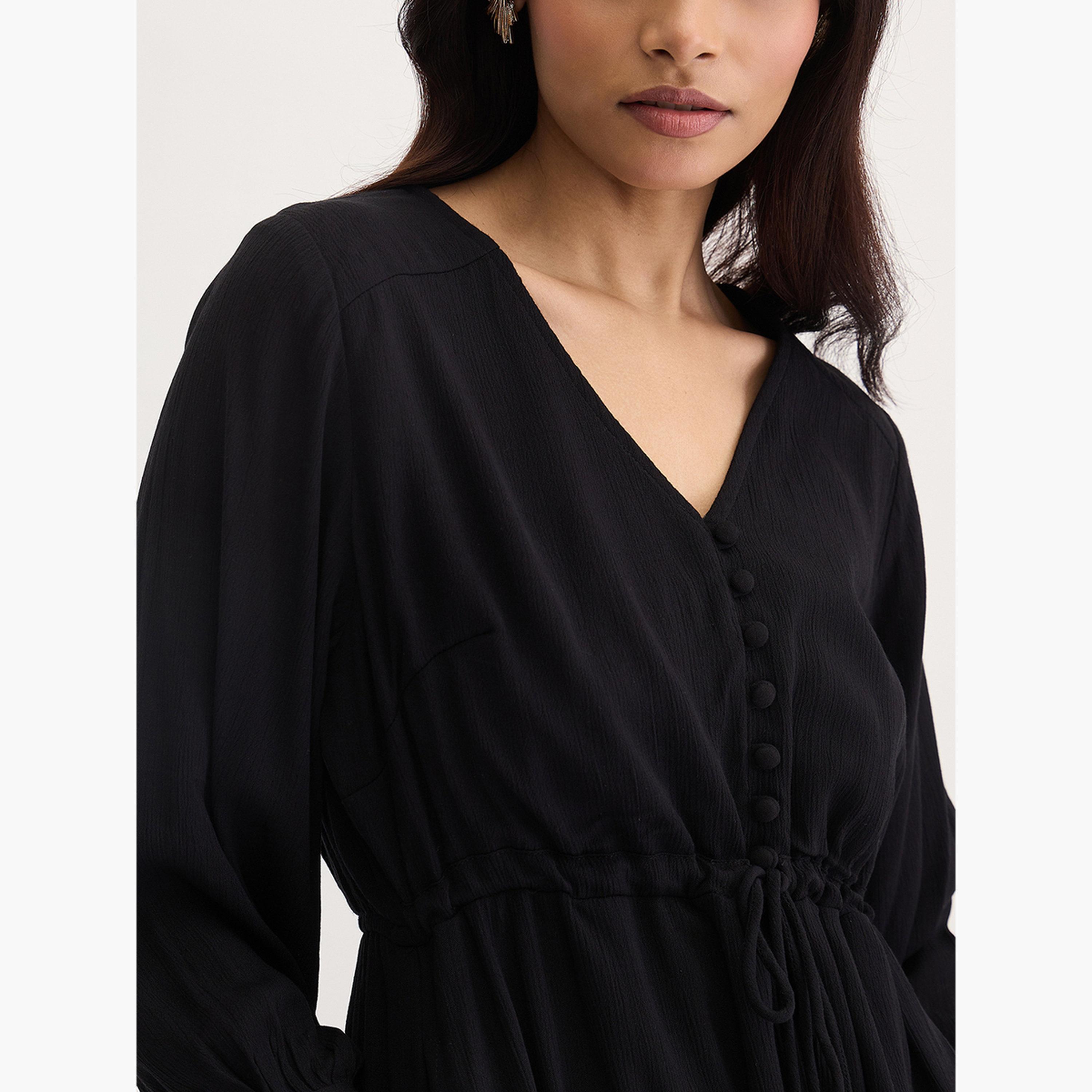 فيميلا - فستان ماكسي أسود متعدد الطبقات-women-clothing-dresses-image-8