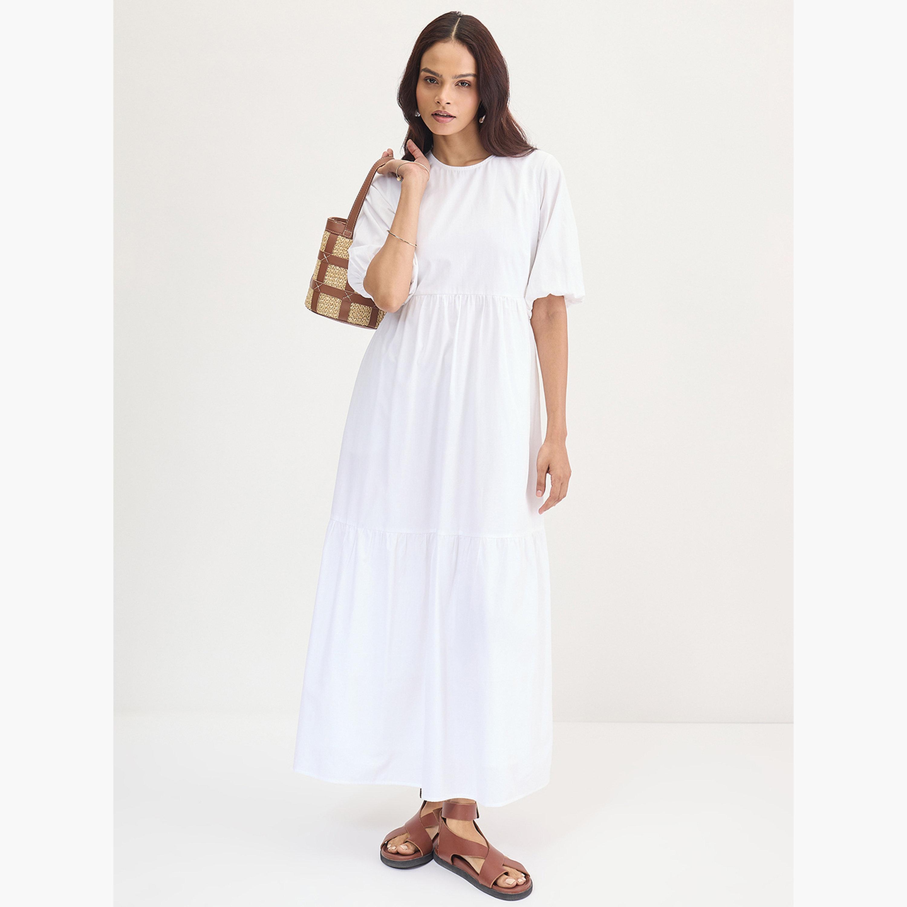 فيميلا - فستان ماكسي من القطن الأبيض متعدد الطبقات-women-clothing-dresses-image-6
