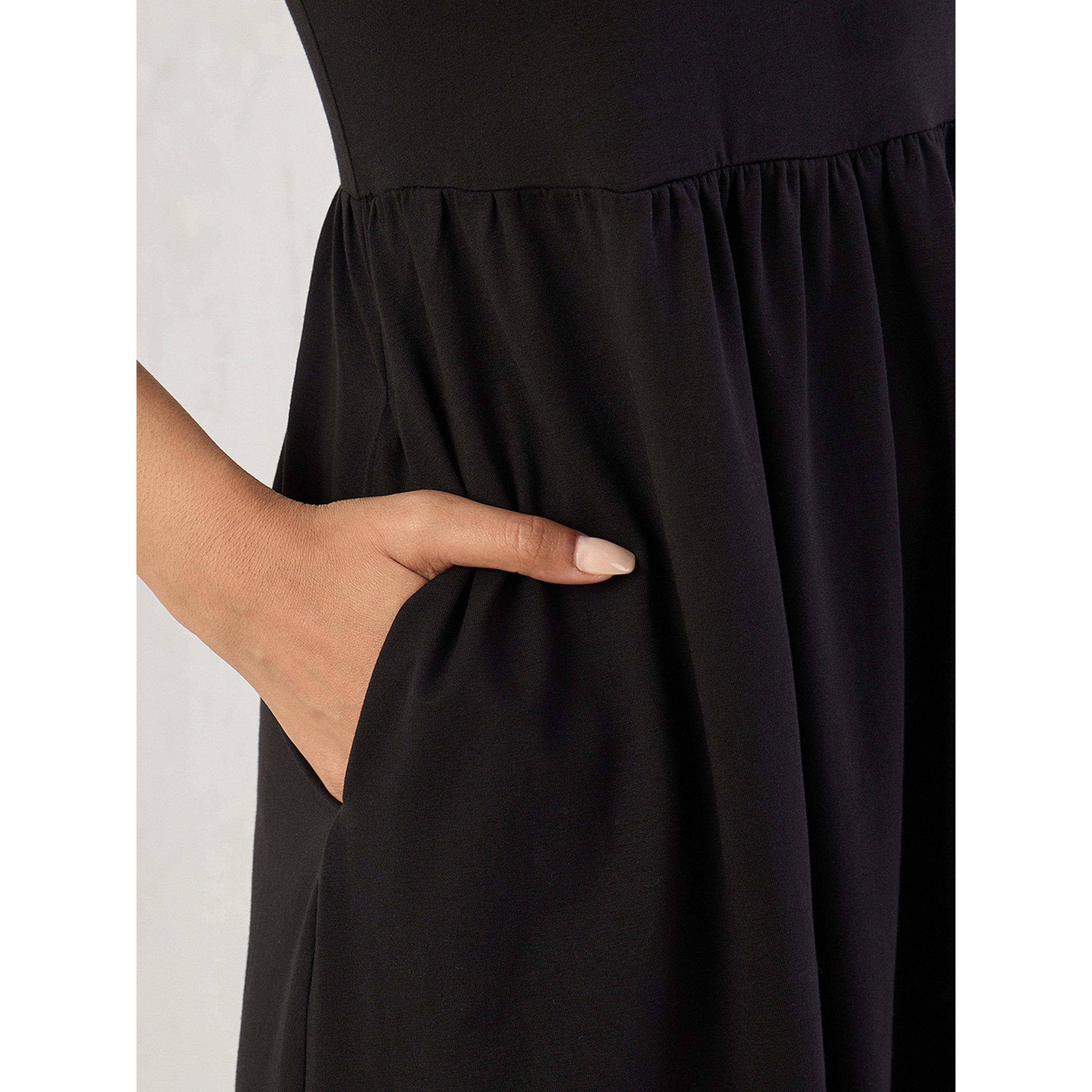 فستان ميدي قطن محبوك-women-clothing-dresses-image-5
