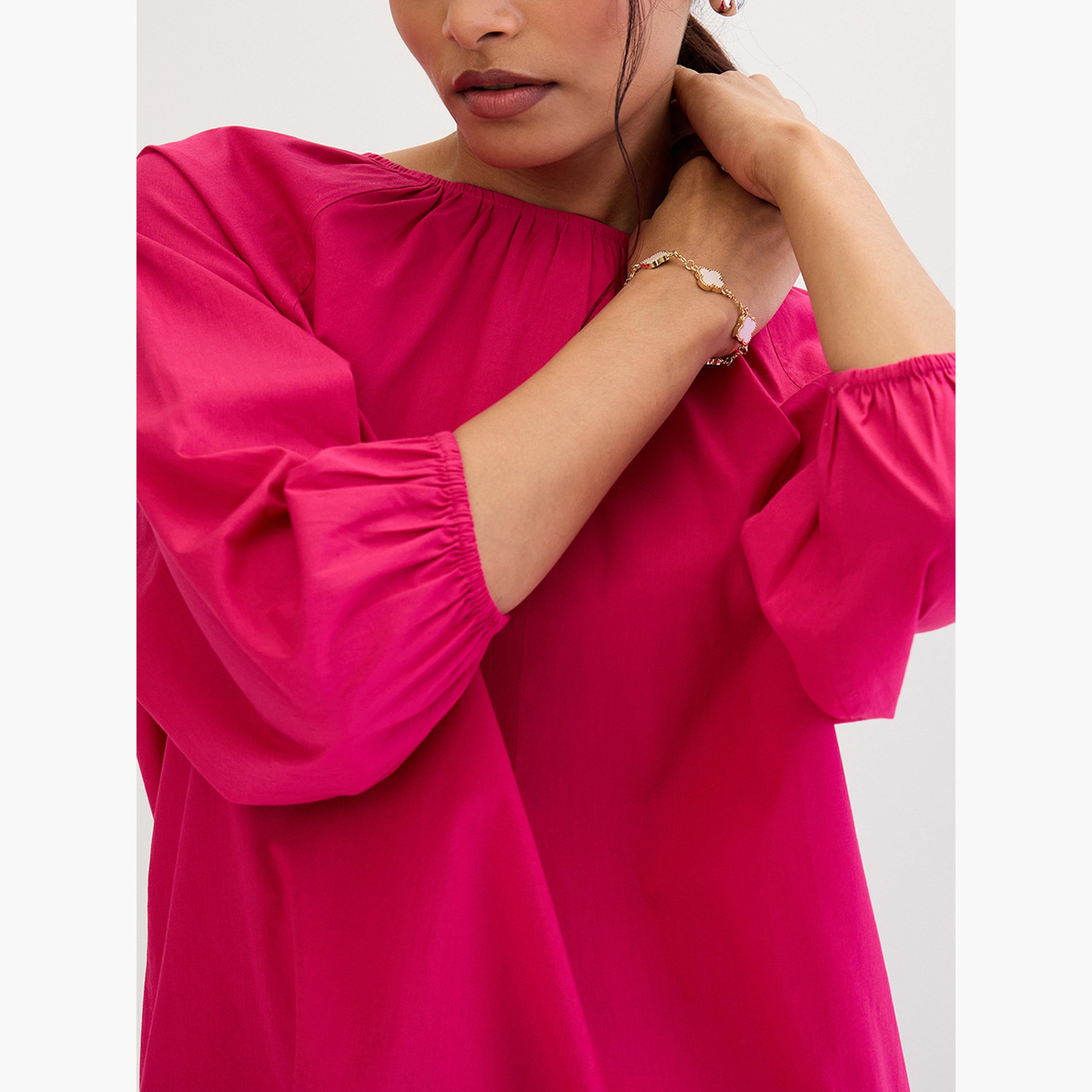 Femmella Pink Poplin Back Tie-Up Top-women-clothing-shirtsandblouses-blouses-image-7