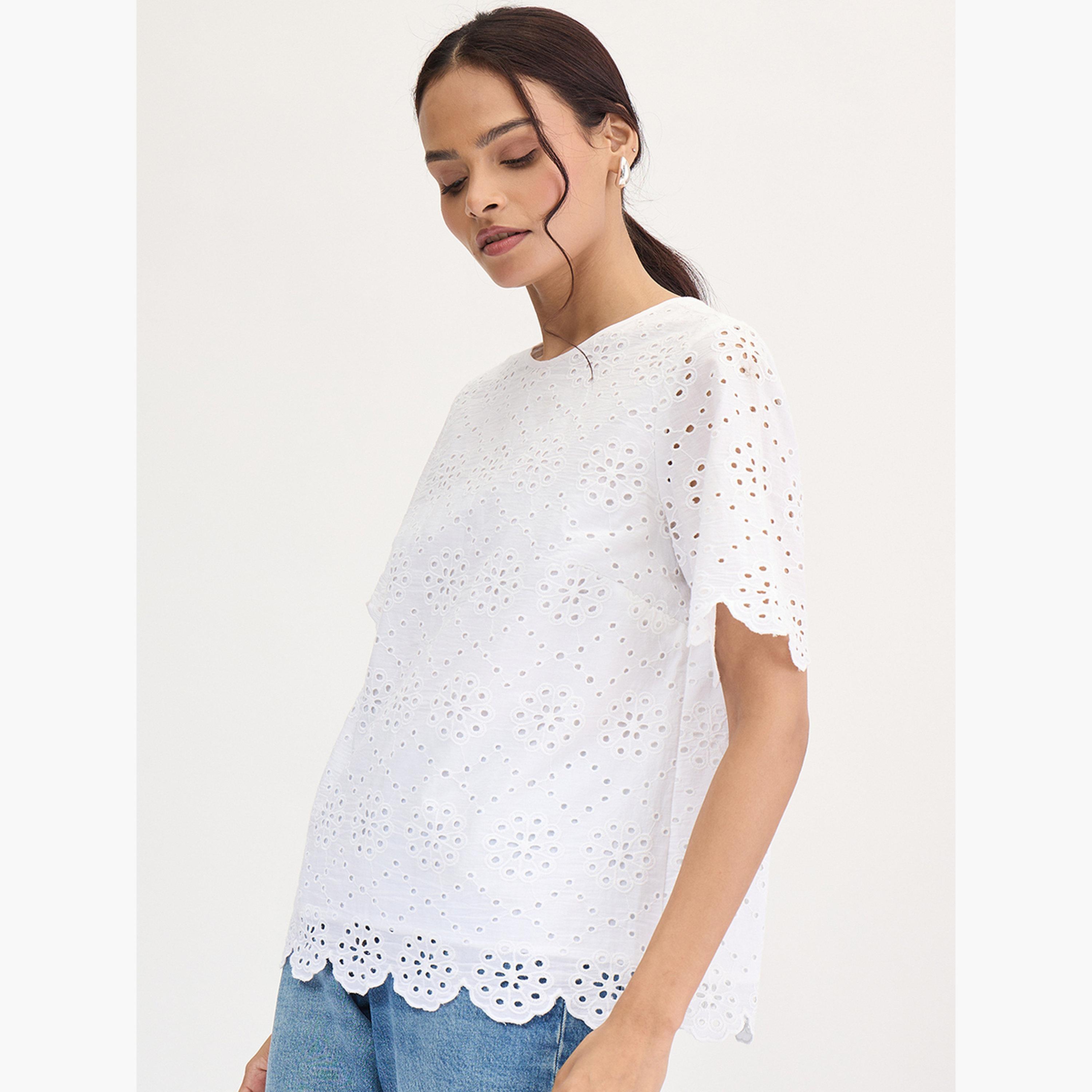Femmella White Cotton Schiffli Top-women-clothing-shirtsandblouses-blouses-image-3