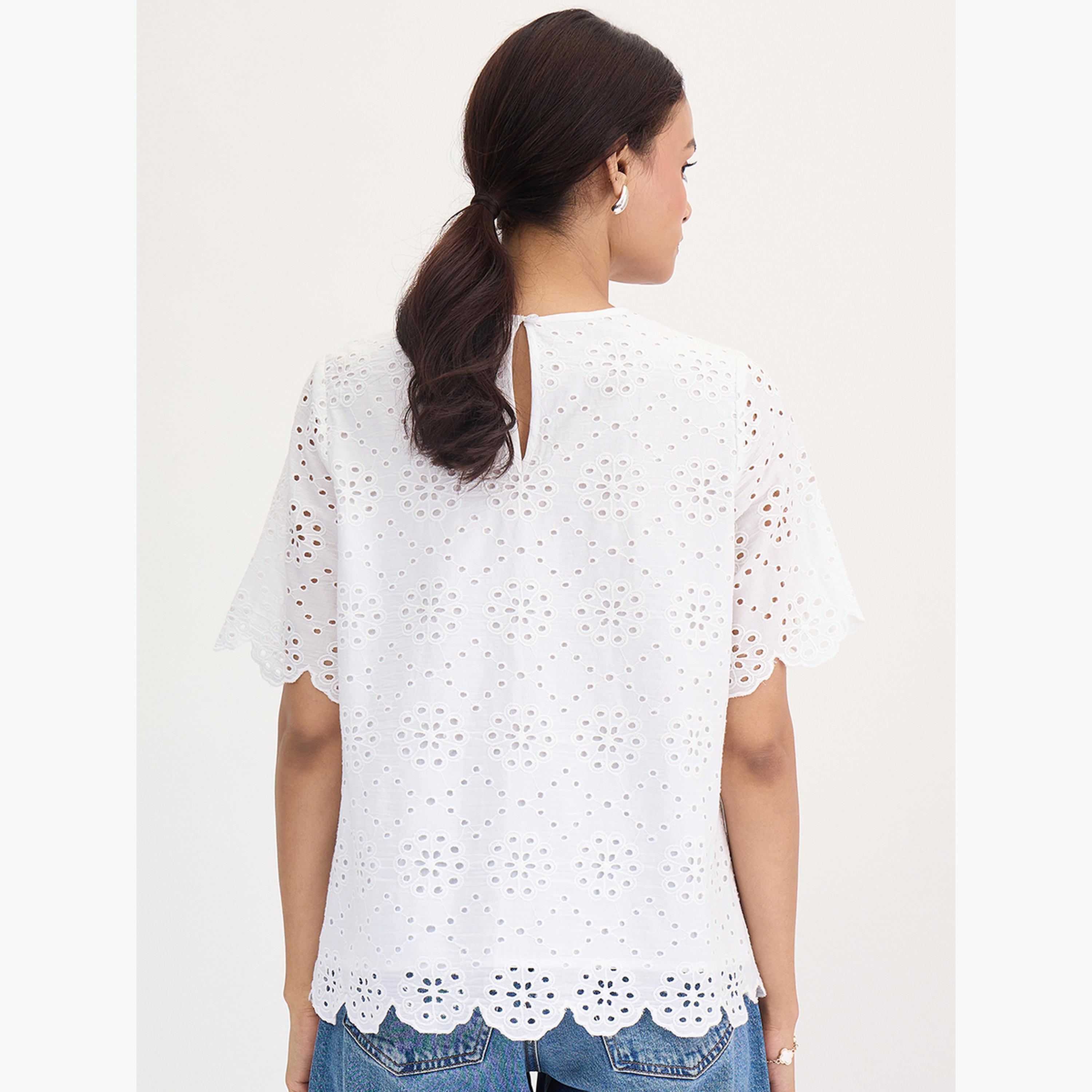 Femmella White Cotton Schiffli Top-women-clothing-shirtsandblouses-blouses-image-4