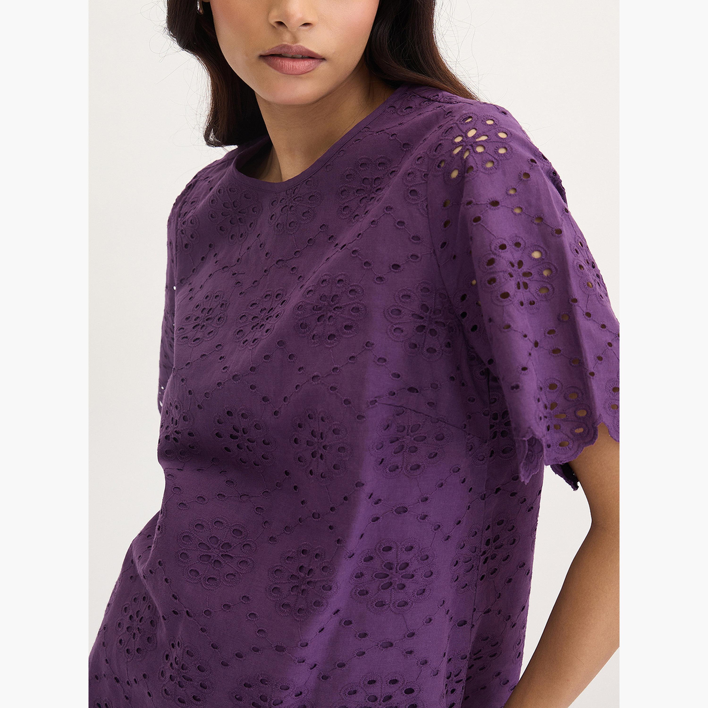 فيميلا - بلوزة شيفلي قطنية أرجوانية-women-clothing-shirtsandblouses-blouses-image-6