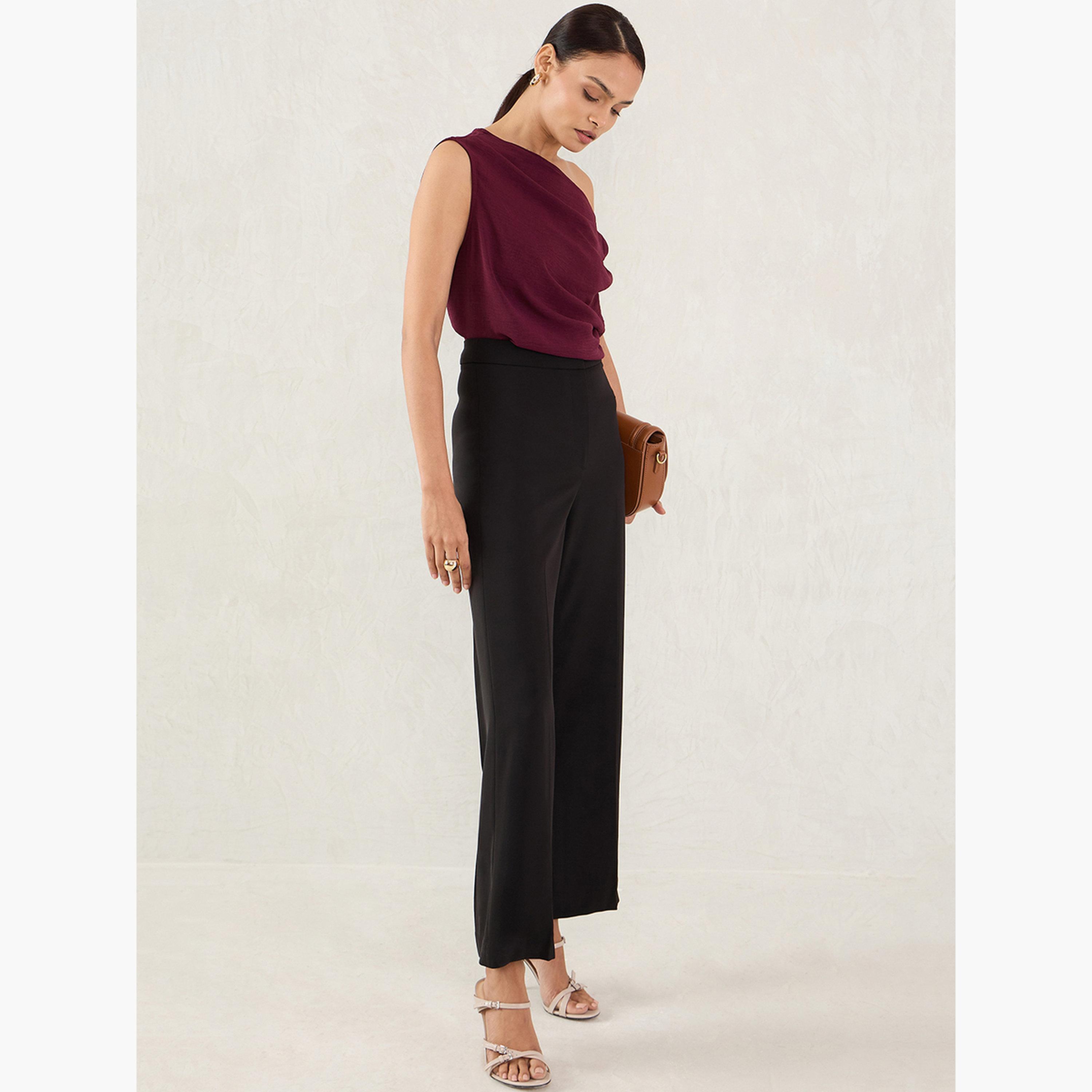 فيميلا - بلوزة برغندي بكتف واحد بدون أكمام-women-clothing-shirtsandblouses-blouses-image-5